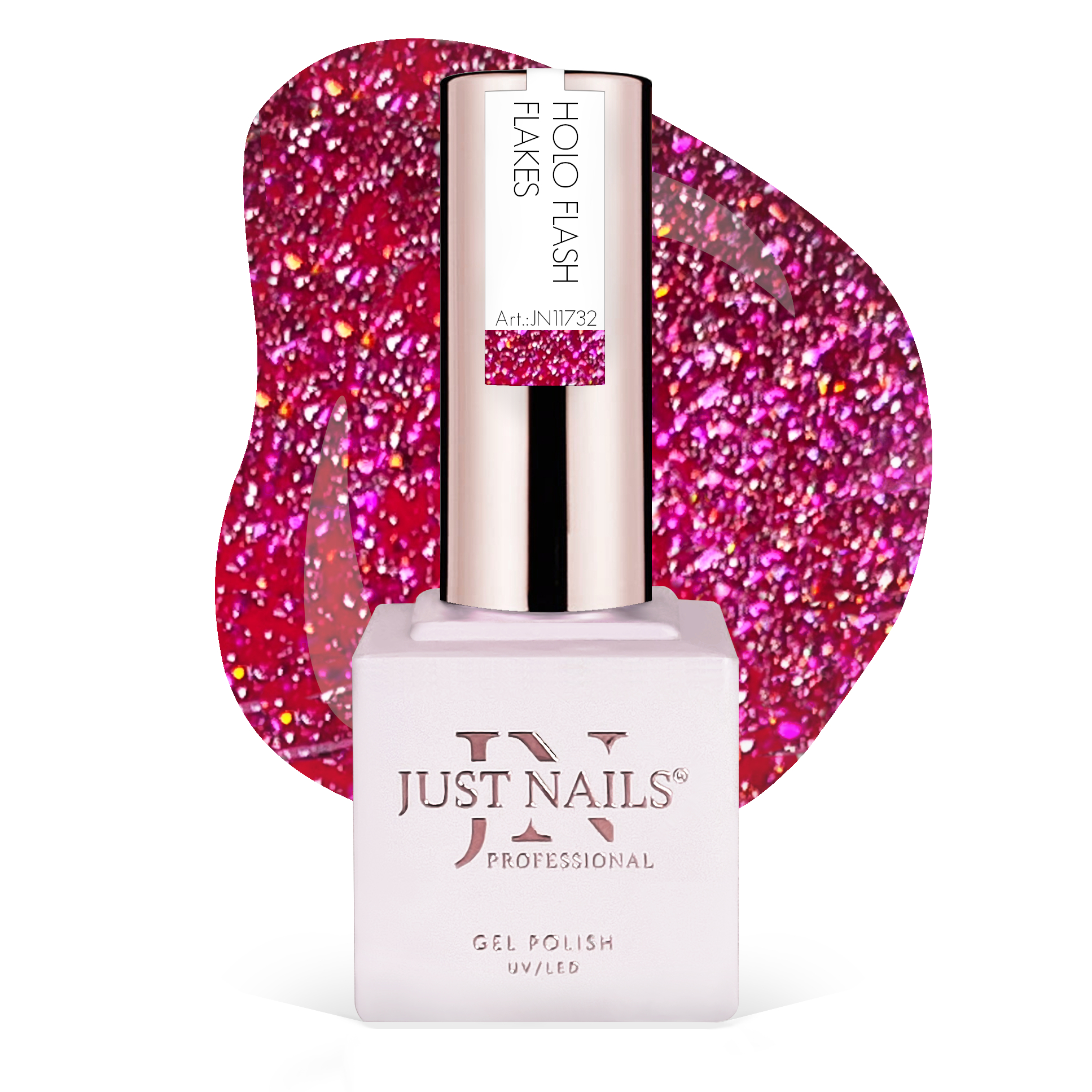JUSTNAILS Gel Polish HOLO Flakes - Flash Light 30 - Soak-off
