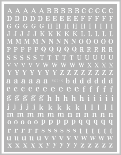 JUSTNAILS Sticker Letters Buchstaben weiß 719