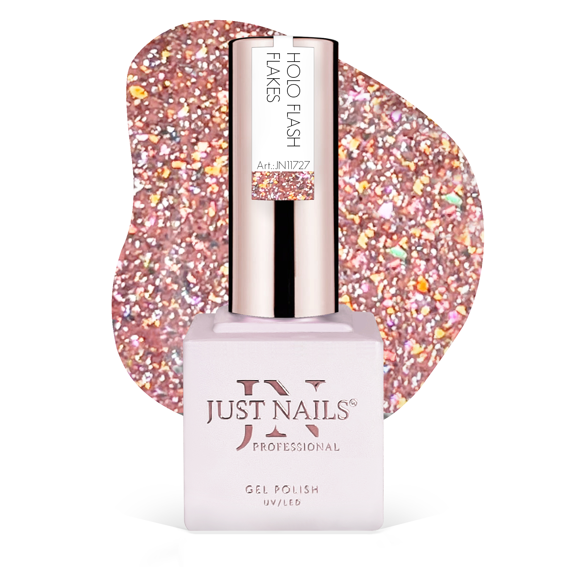 JUSTNAILS Gel Polish HOLO Flakes - Flash Light 25 - Soak-off 