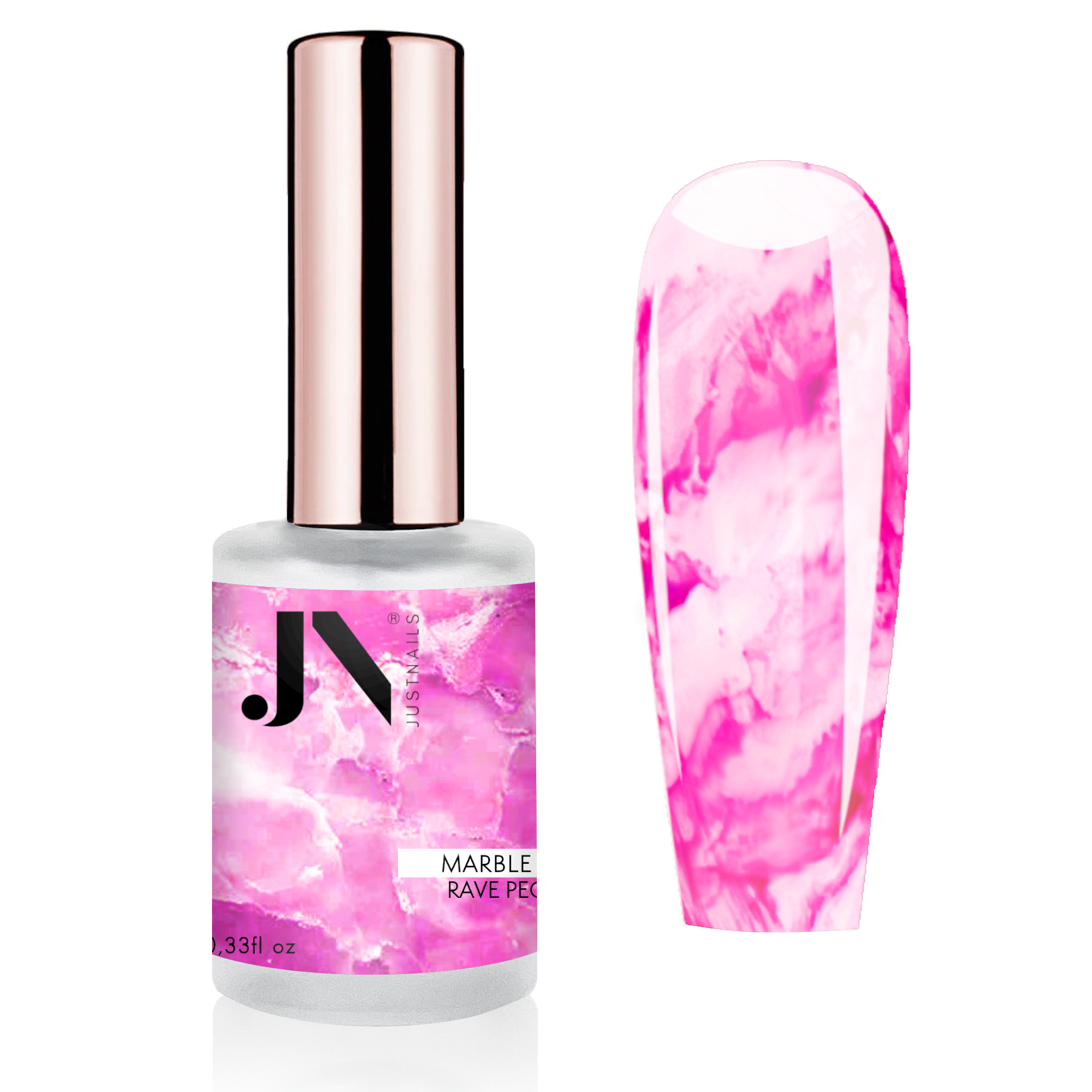 JUSTNAILS Nail Marble INK Color - Rave Peony