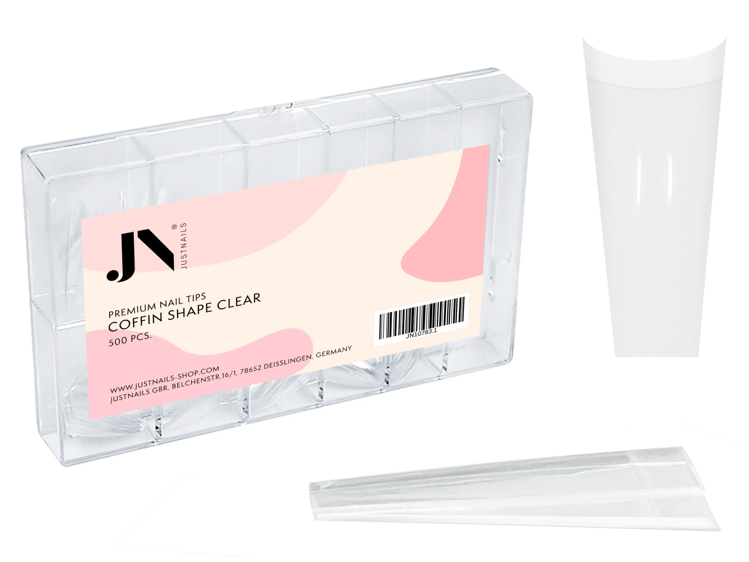 JUSTNAILS 500 Premium Coffin Shape Tips