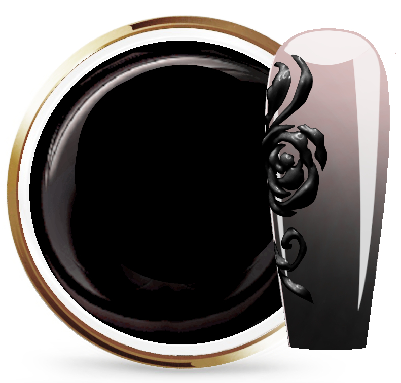 JUSTNAILS Farbgel Premium 3D Gel - black