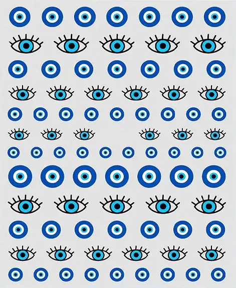 JUSTNAILS Sticker Augen Eyes Blau 1735 ABVERKAUF
