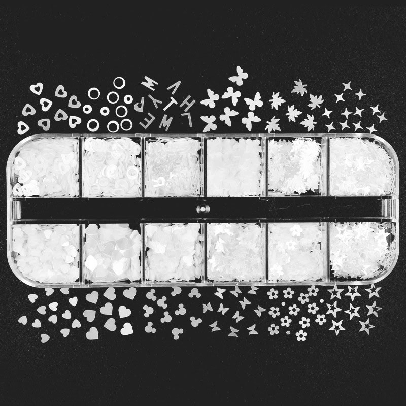  JUSTNAILS White Inlays Box 