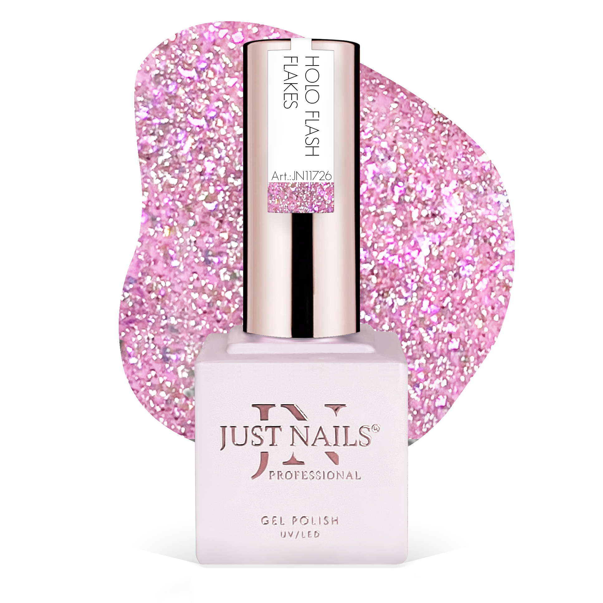JUSTNAILS Gel Polish HOLO Flakes - Flash Light 24 - Soak-off