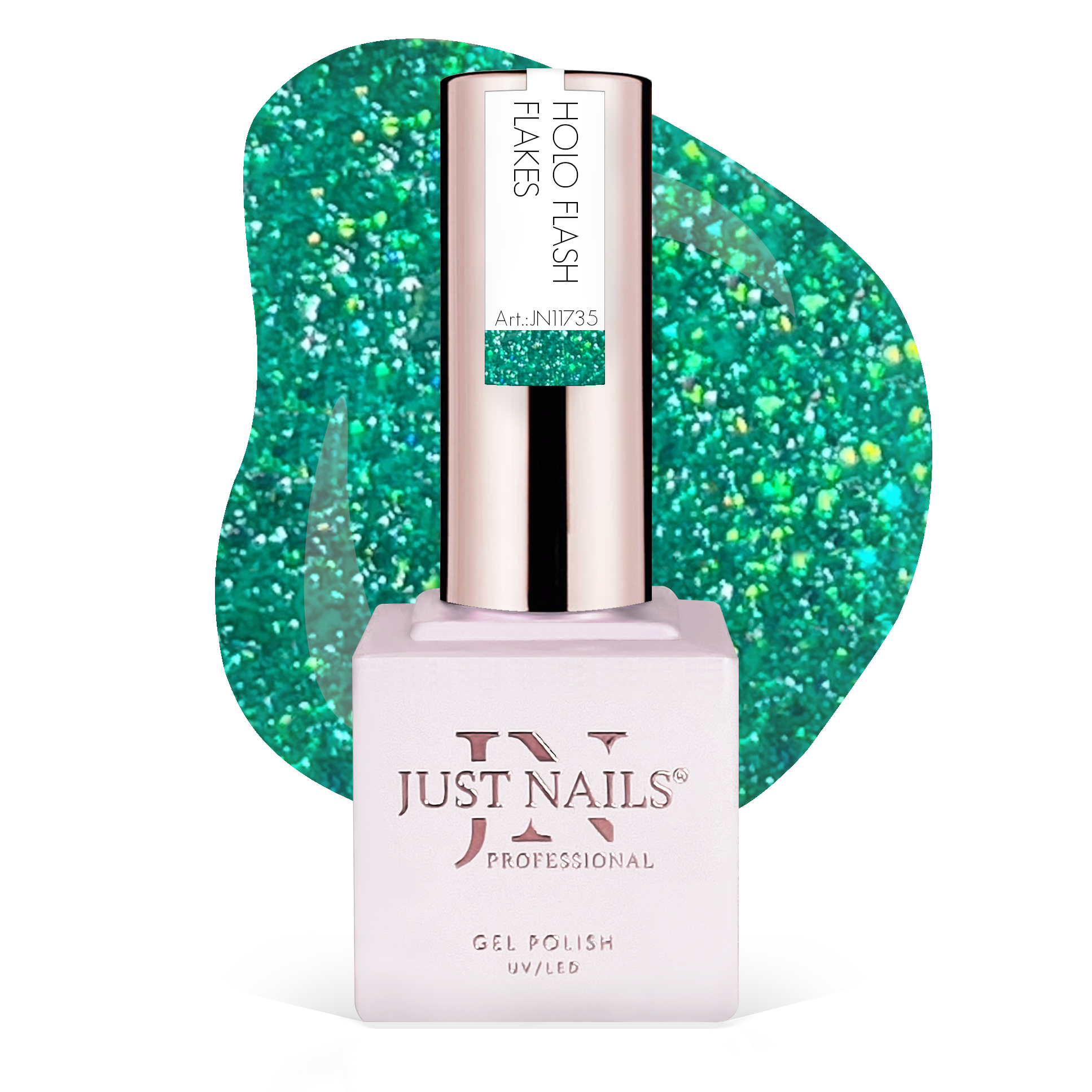 JUSTNAILS Gel Polish HOLO Flakes - Flash Light 33 - Soak-off