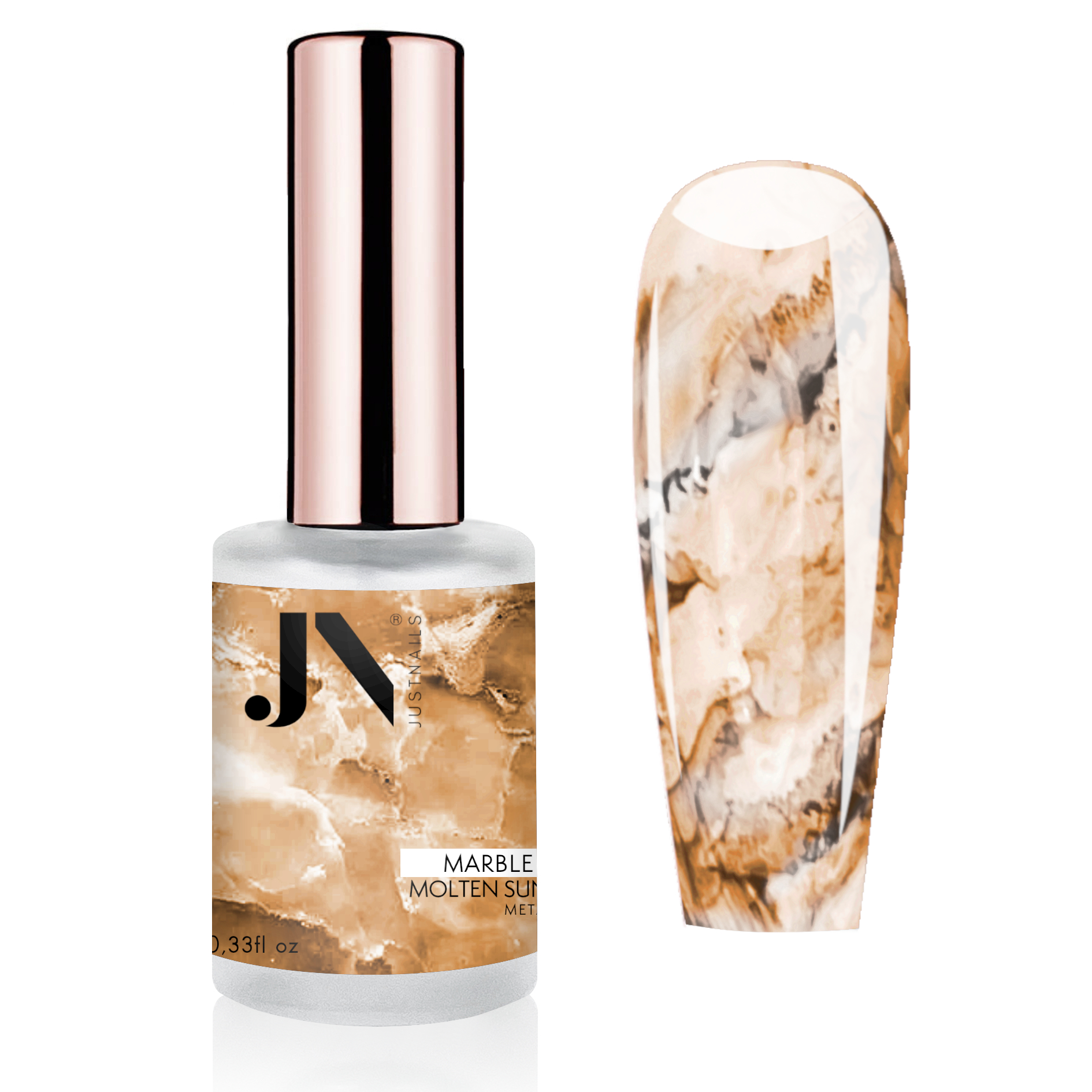 JUSTNAILS Nail Marble INK Color - Molten Sunset *Metallic