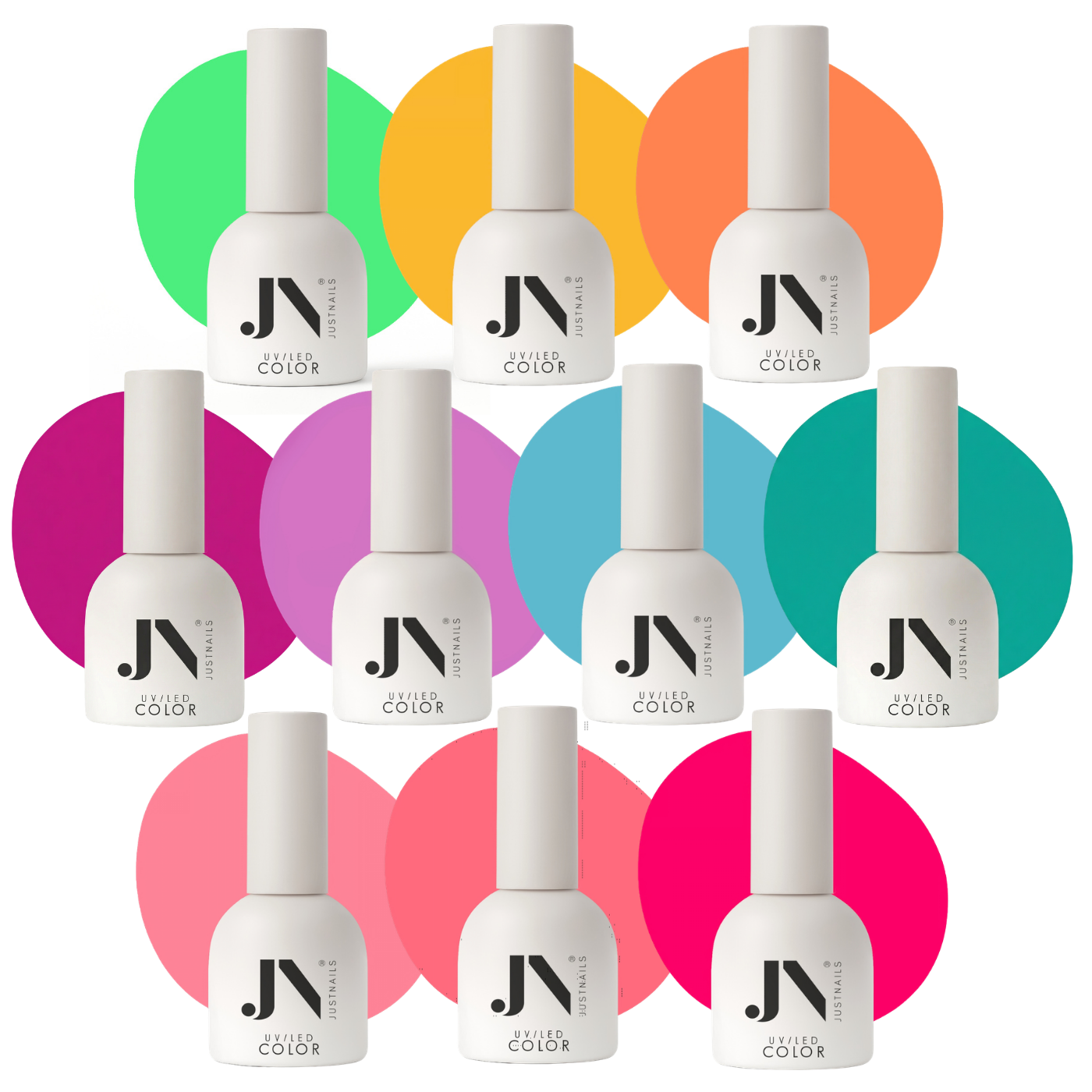  JUSTNAILS Professional Gel Polish Color Bold Spectrum Set