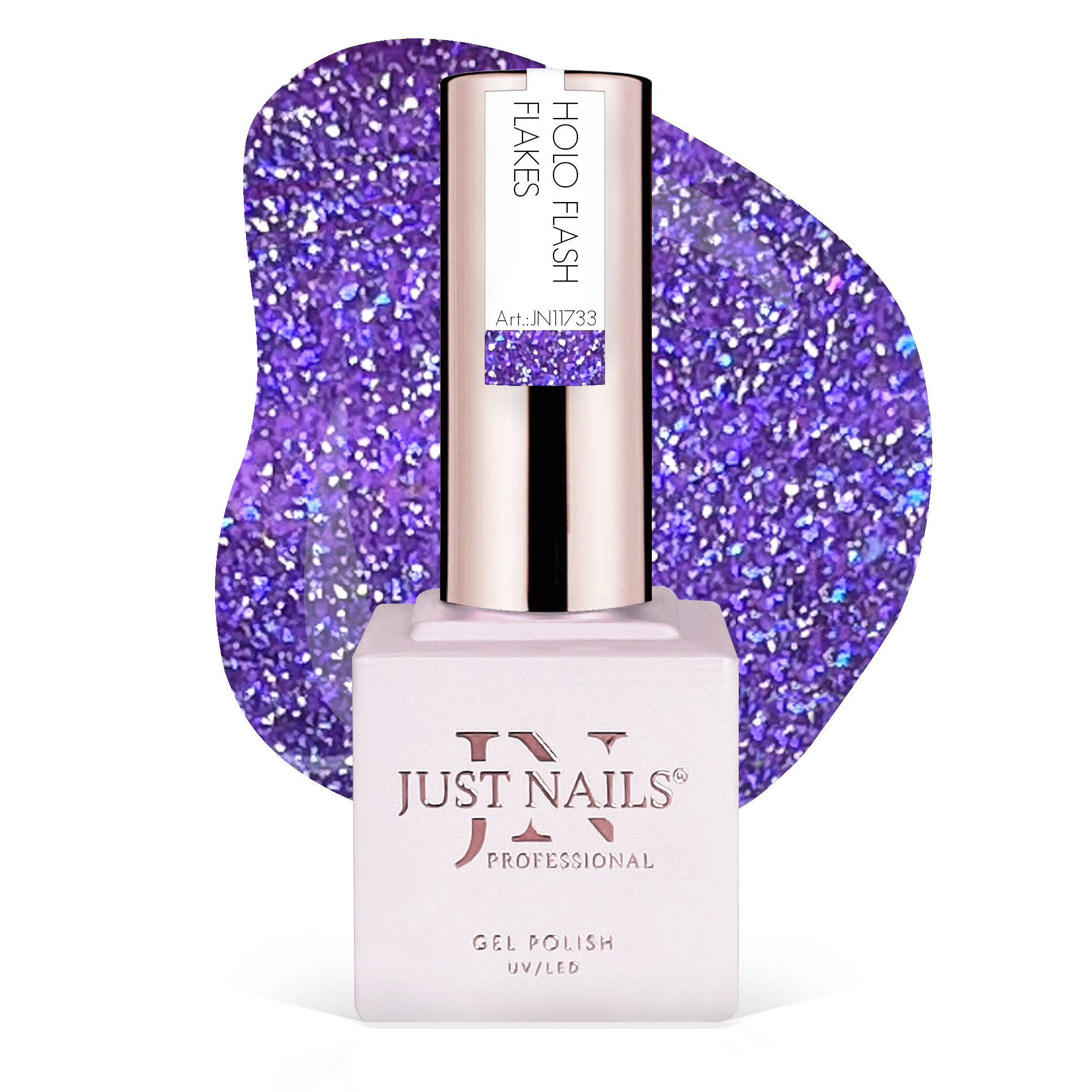 JUSTNAILS Gel Polish HOLO Flakes - Flash Light 31 - Soak-off