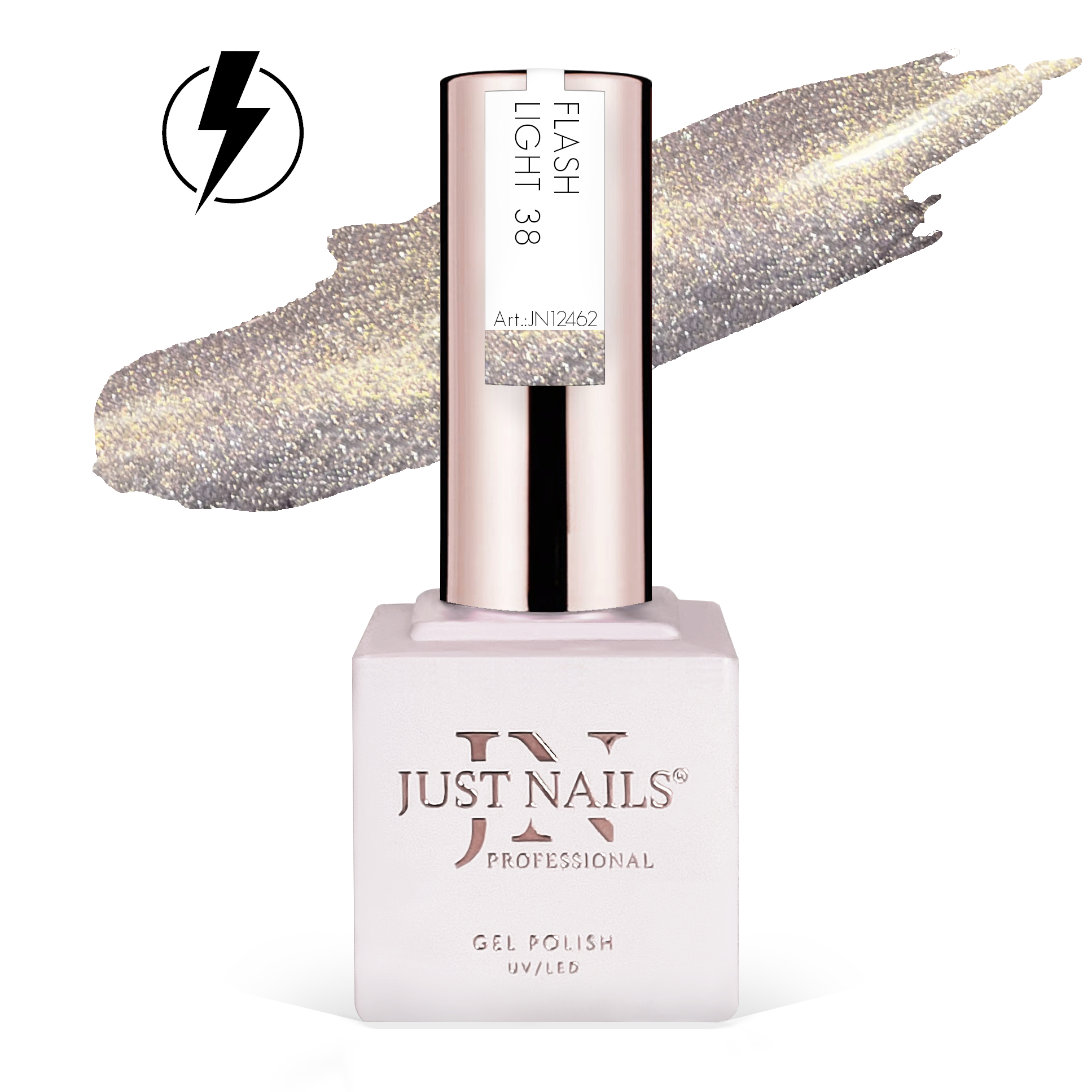 JUSTNAILS Gel Polish Color - Flash Light 38 - Soak-off 