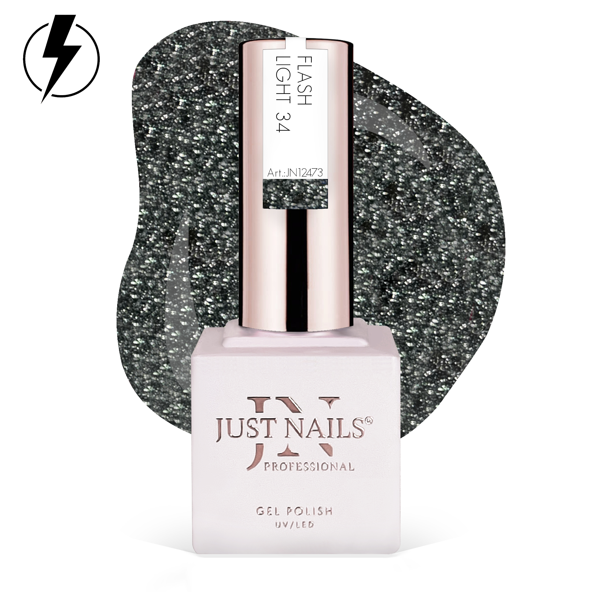 JUSTNAILS Gel Polish Color - Flash Light 34 - Soak-off