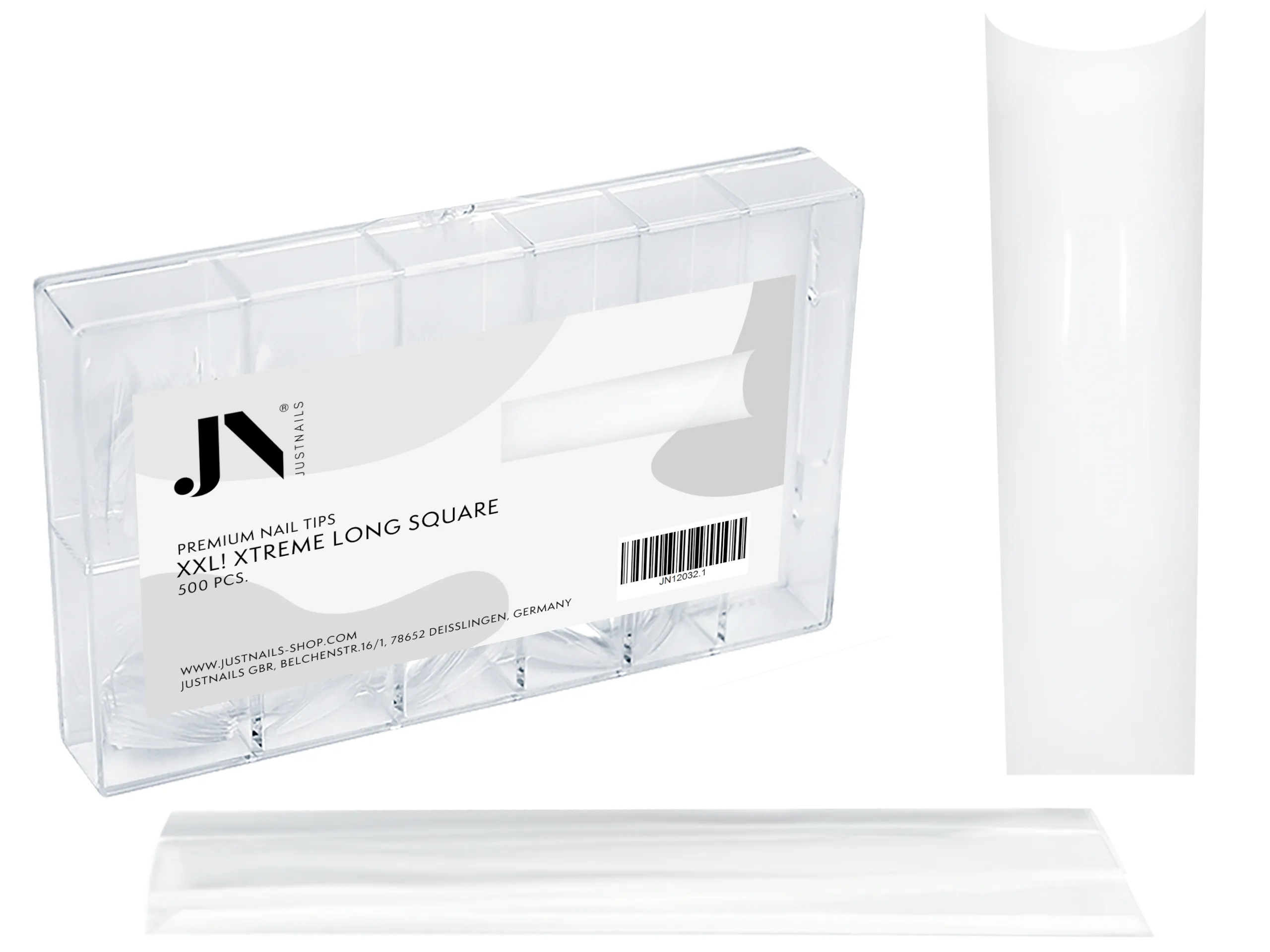 JUSTNAILS 500 Tips XXL! Xtreme long Square Form