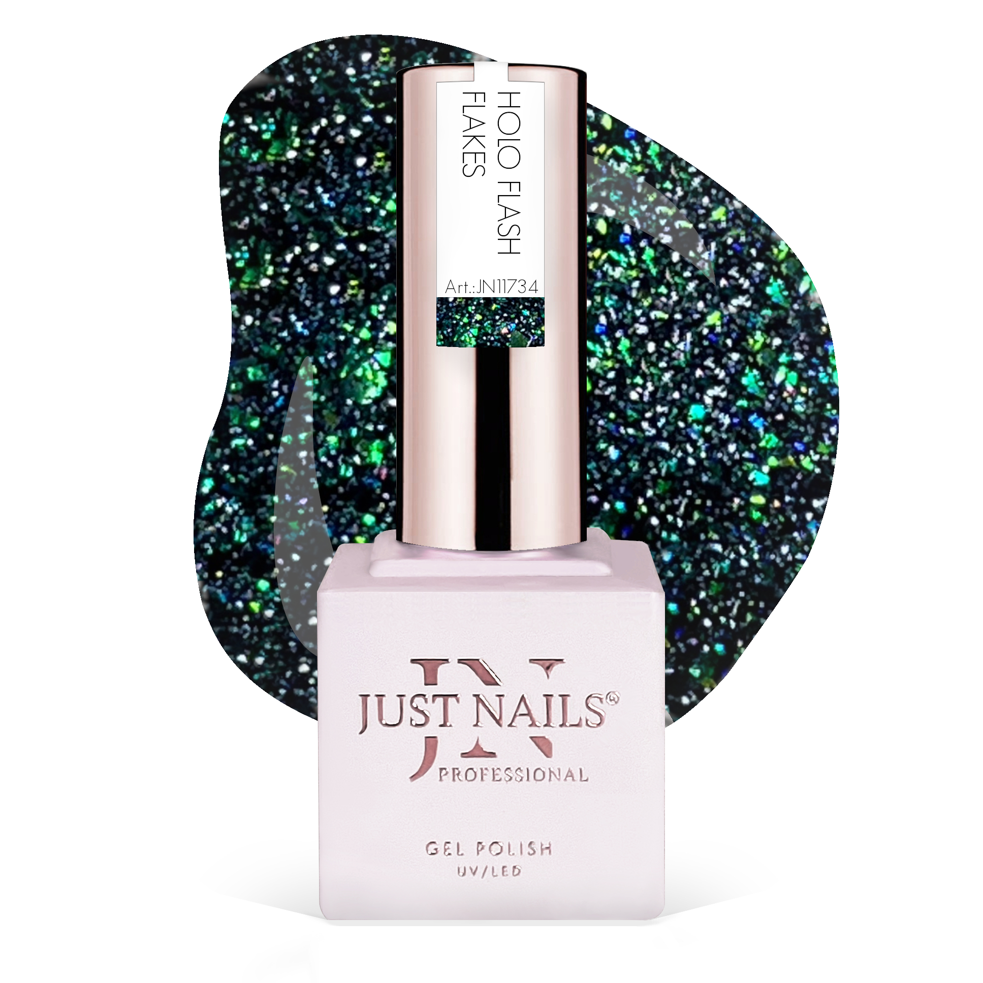 JUSTNAILS Gel Polish HOLO Flakes - Flash Light 32 - Soak-off