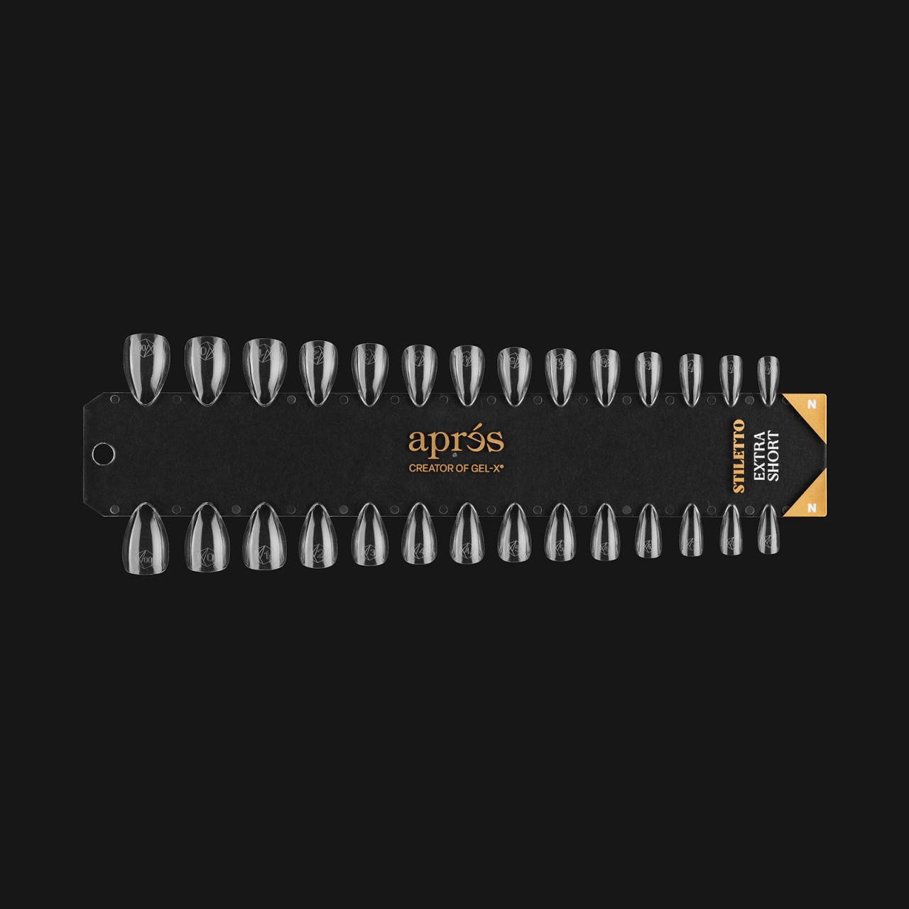  Gel-X Tip Swatch: Natural Stiletto Extra Short