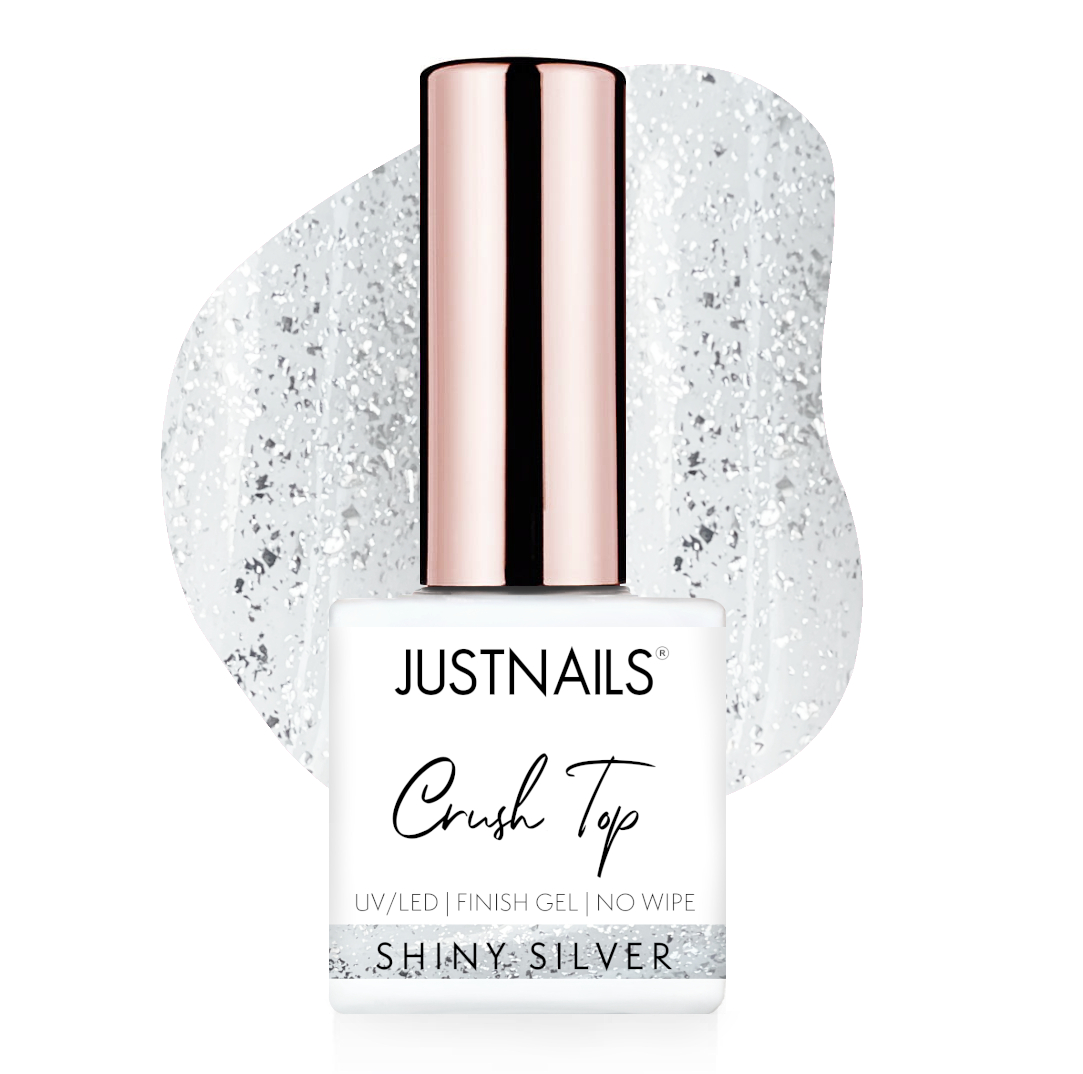 JUSTNAILS Crush Finish no Wipe - Shiny Silver