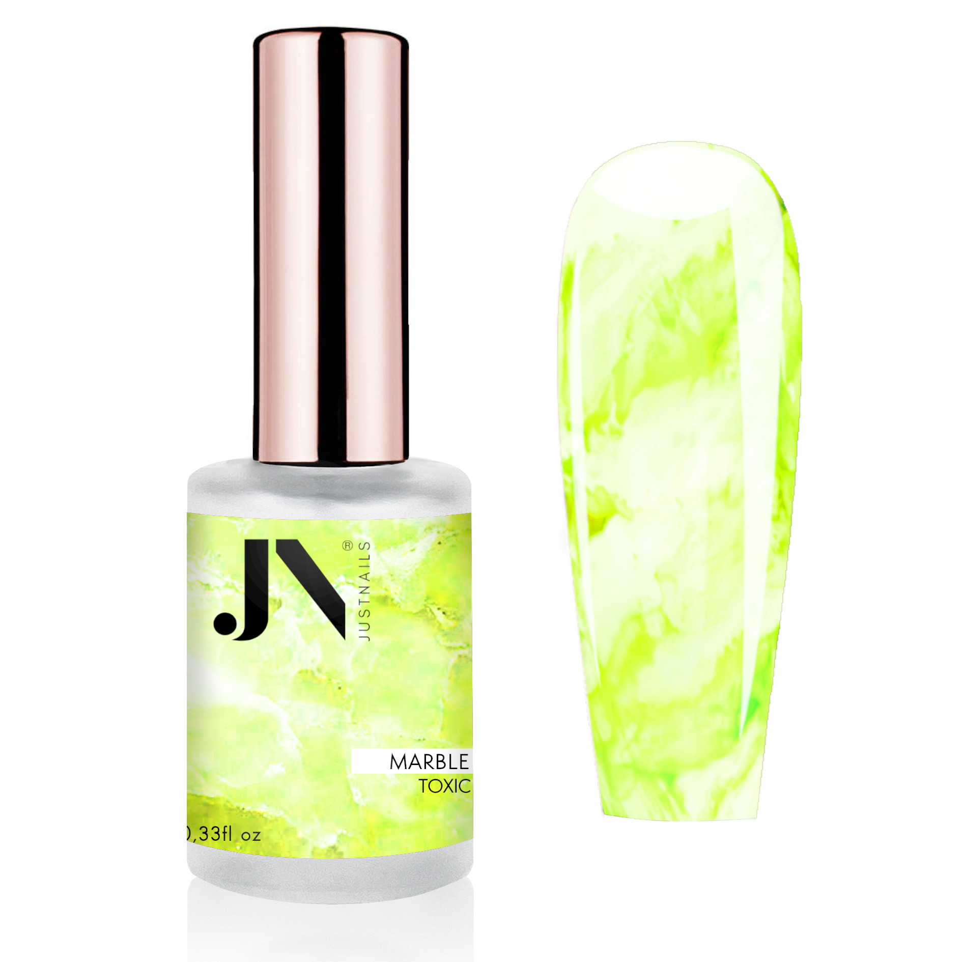  JUSTNAILS Nail Marble INK Color - Toxic Zest