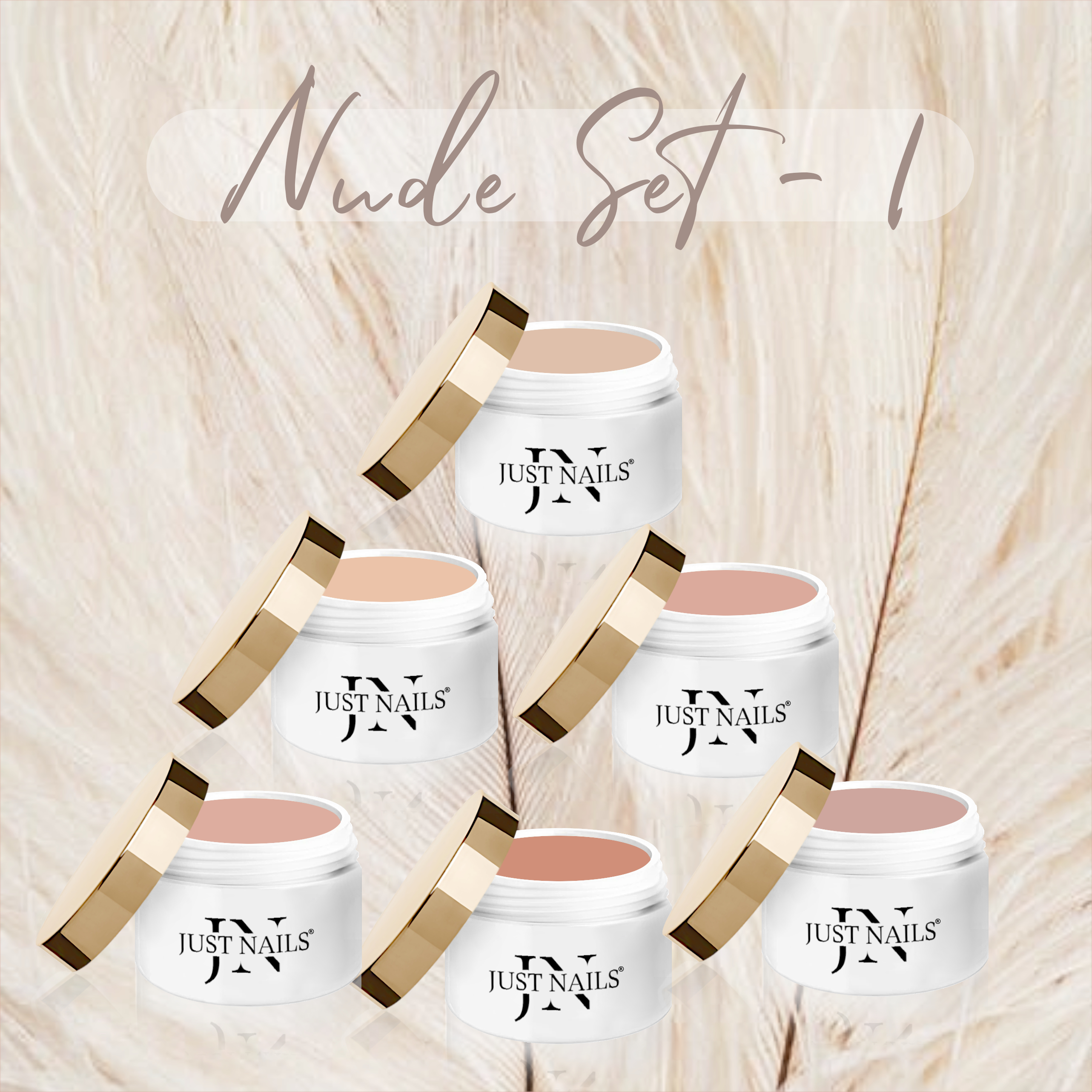JUSTNAILS Farbgel NUDE SET - 01