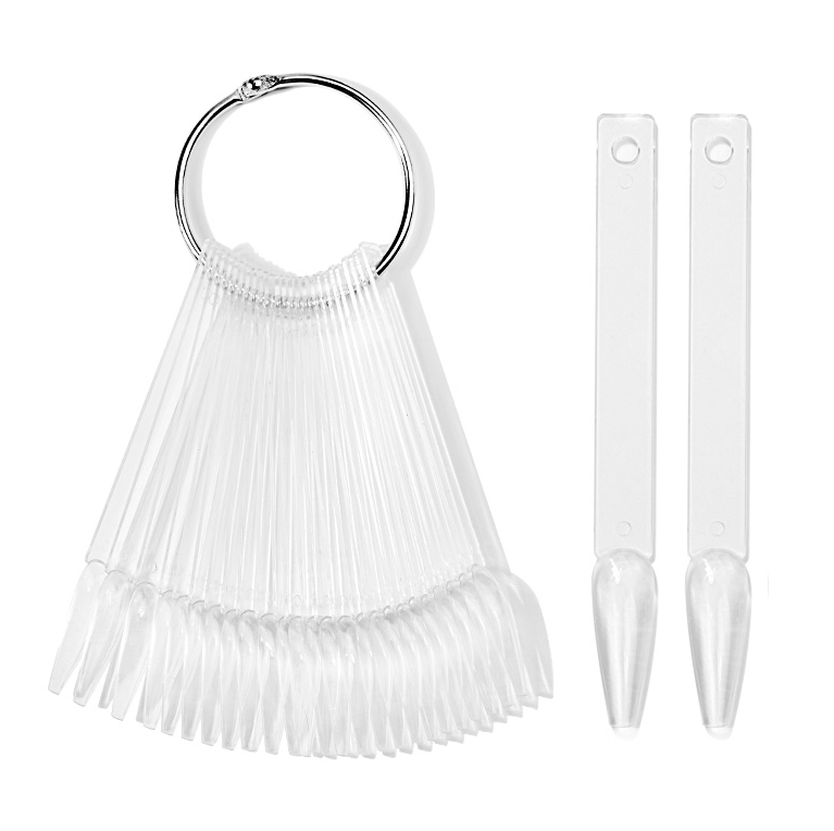JUSTNAILS Display Tips Ballerina 50Stk. transparent klein