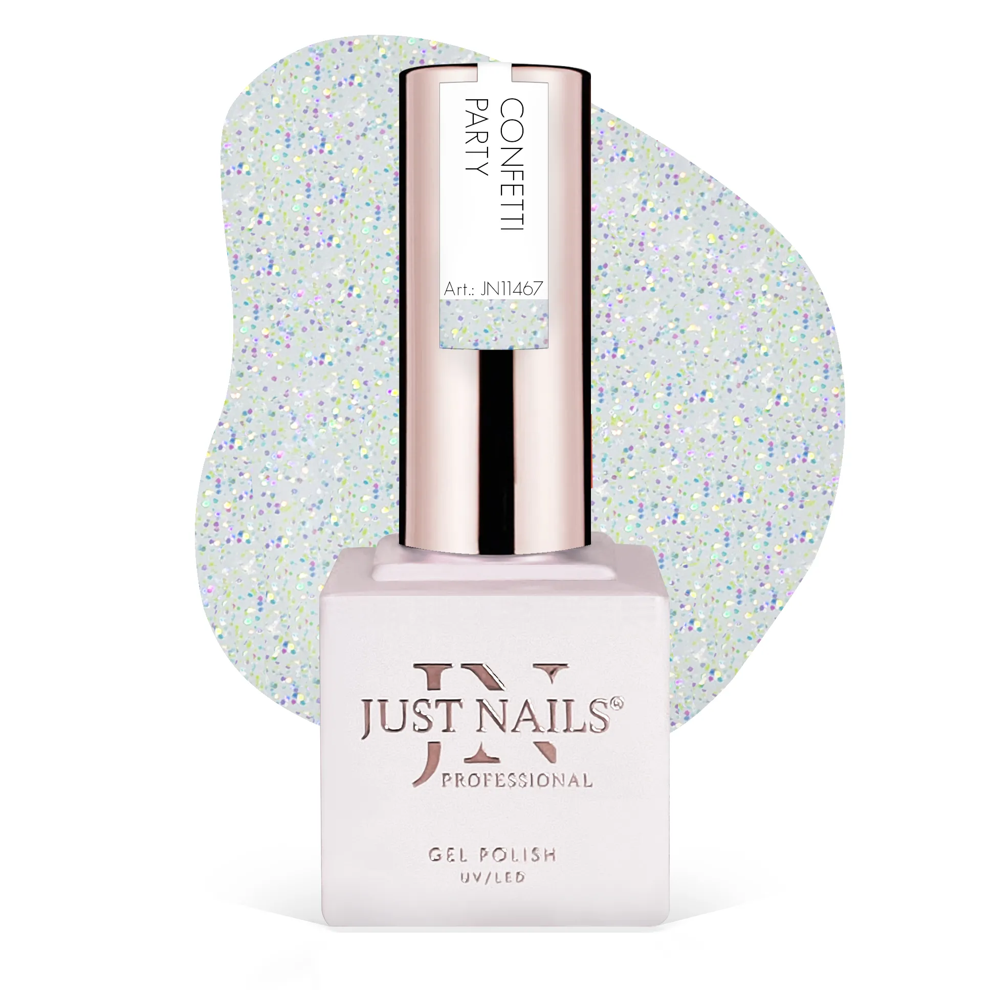 JUSTNAILS Gel Polish Color - CONFETTI PARTY - Soak-off ABVERKAUF LH