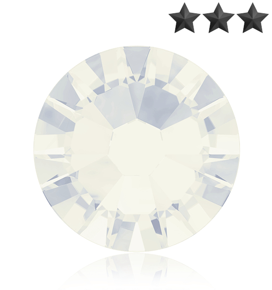 Kristall Glas Steinchen High End Quality  - White Opal