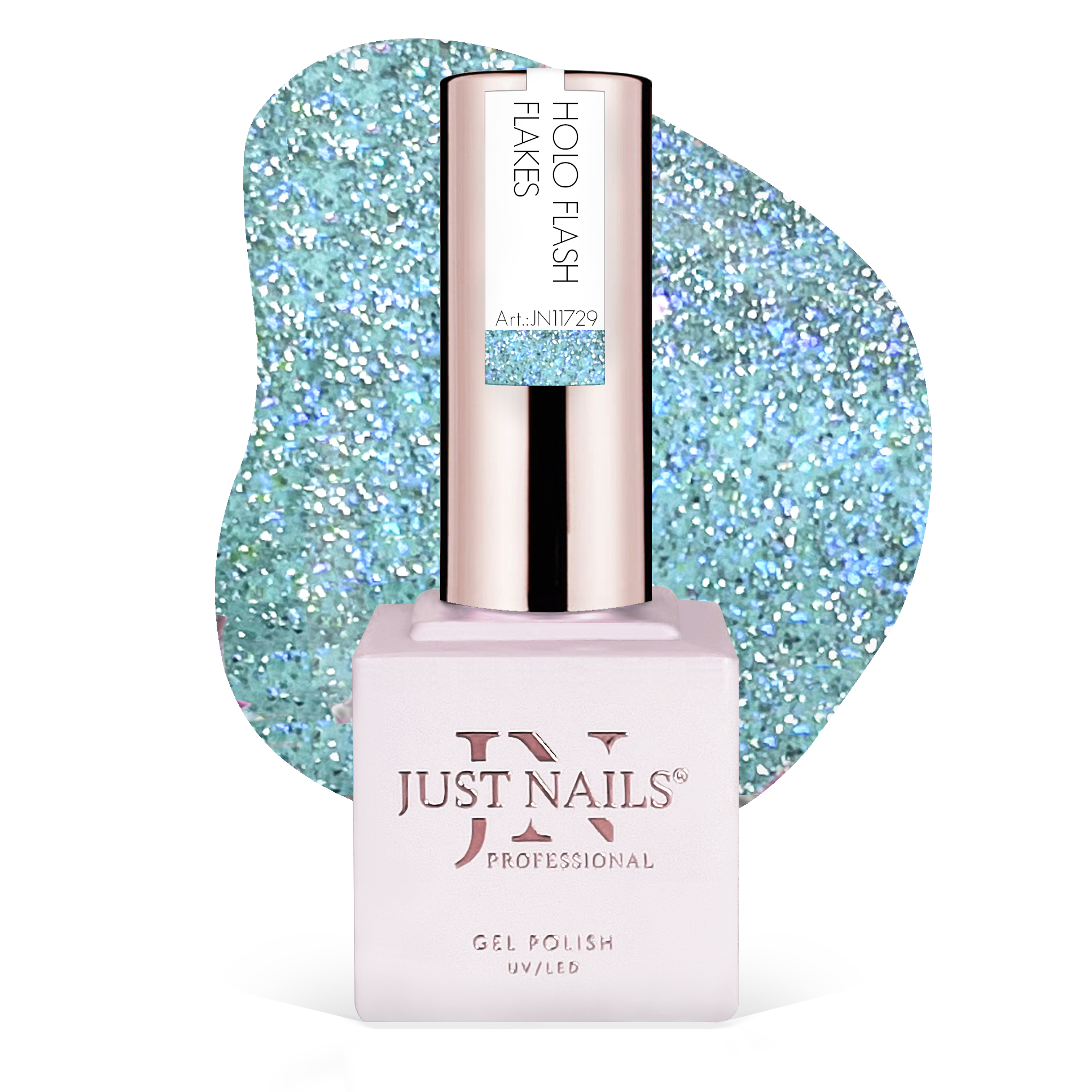 JUSTNAILS Gel Polish HOLO Flakes - Flash Light 27 - Soak-off