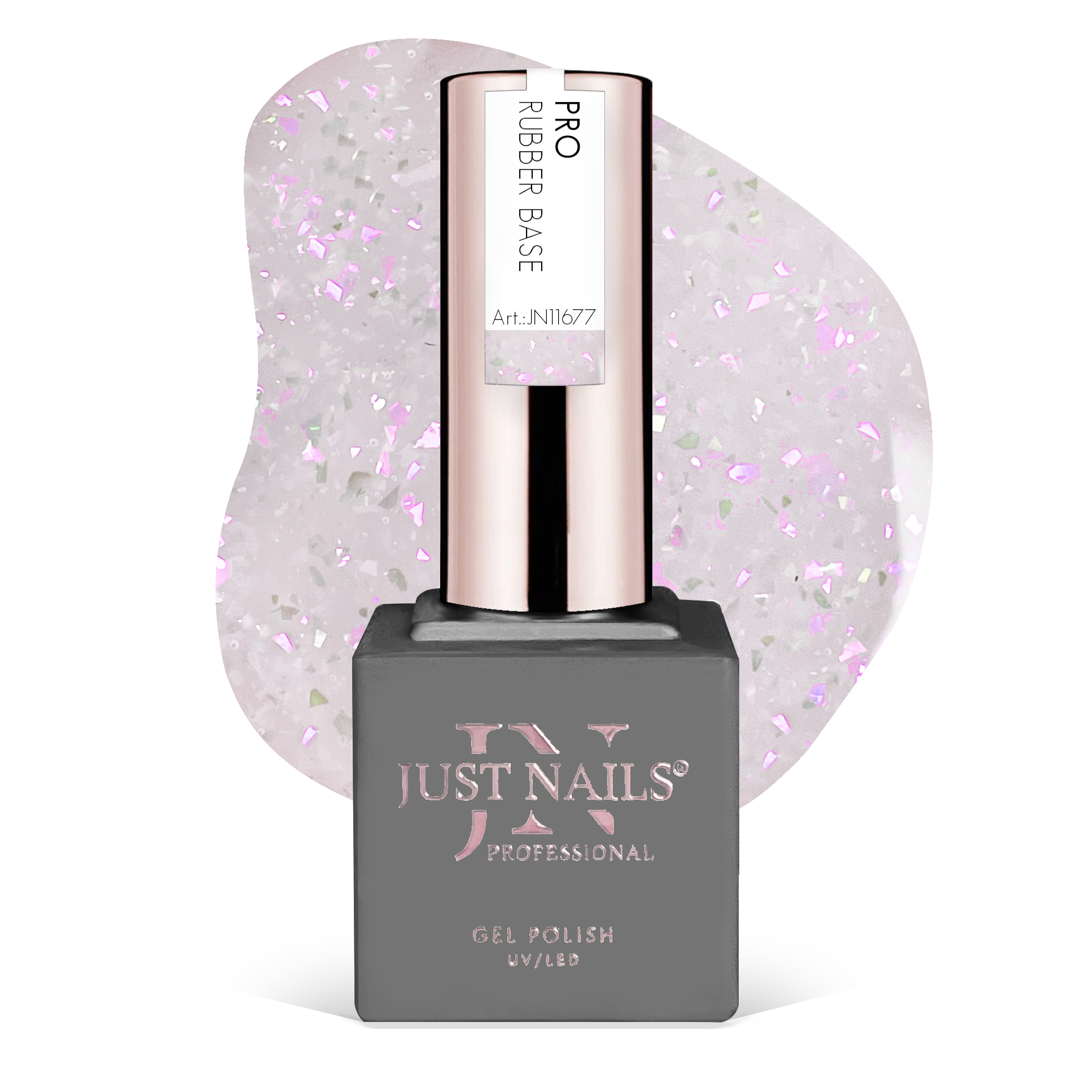 JUSTNAILS Pro Rubber BASE Fairy Crush - 04 - Hybrid Soak-off