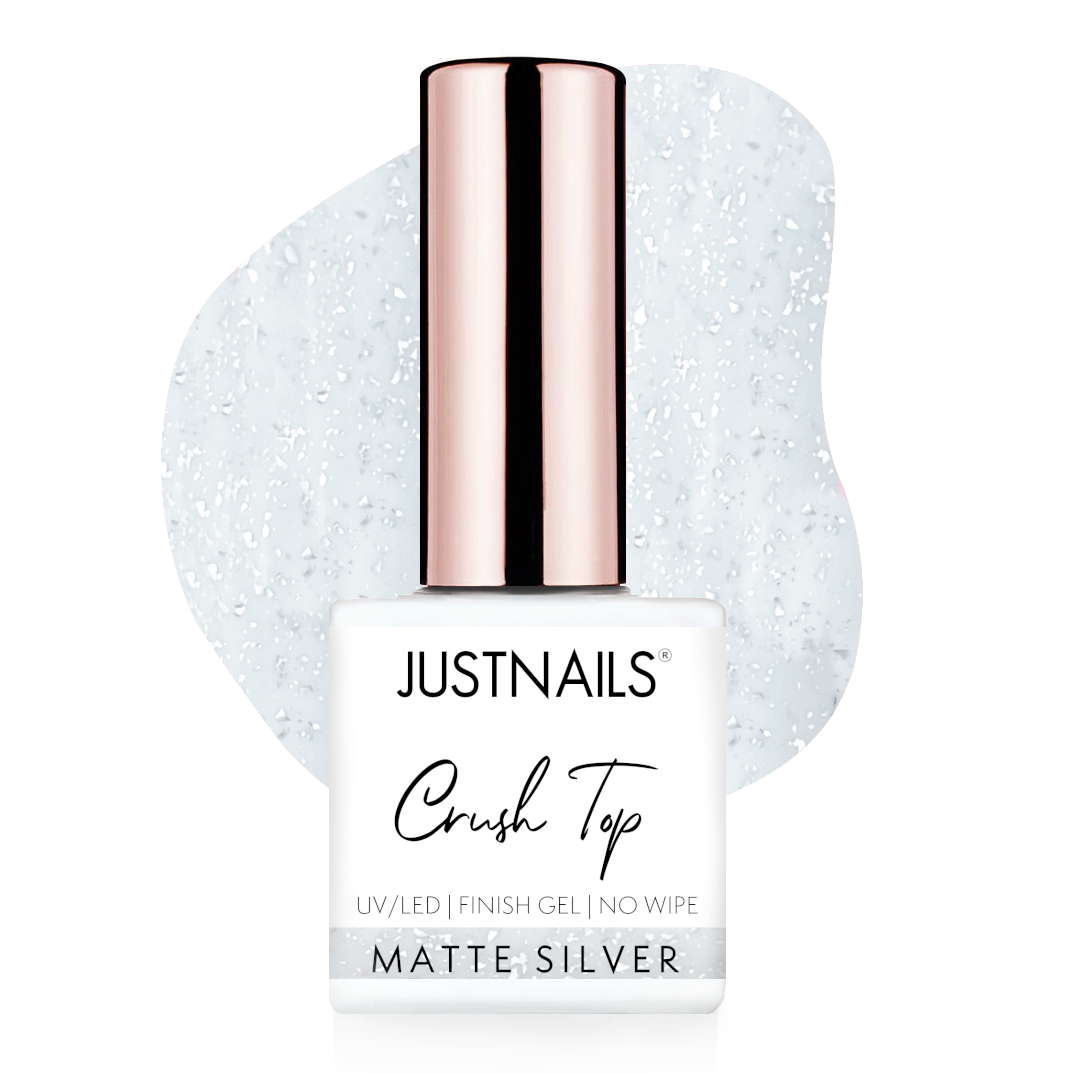 JUSTNAILS Crush Finish no Wipe - Matte Silver