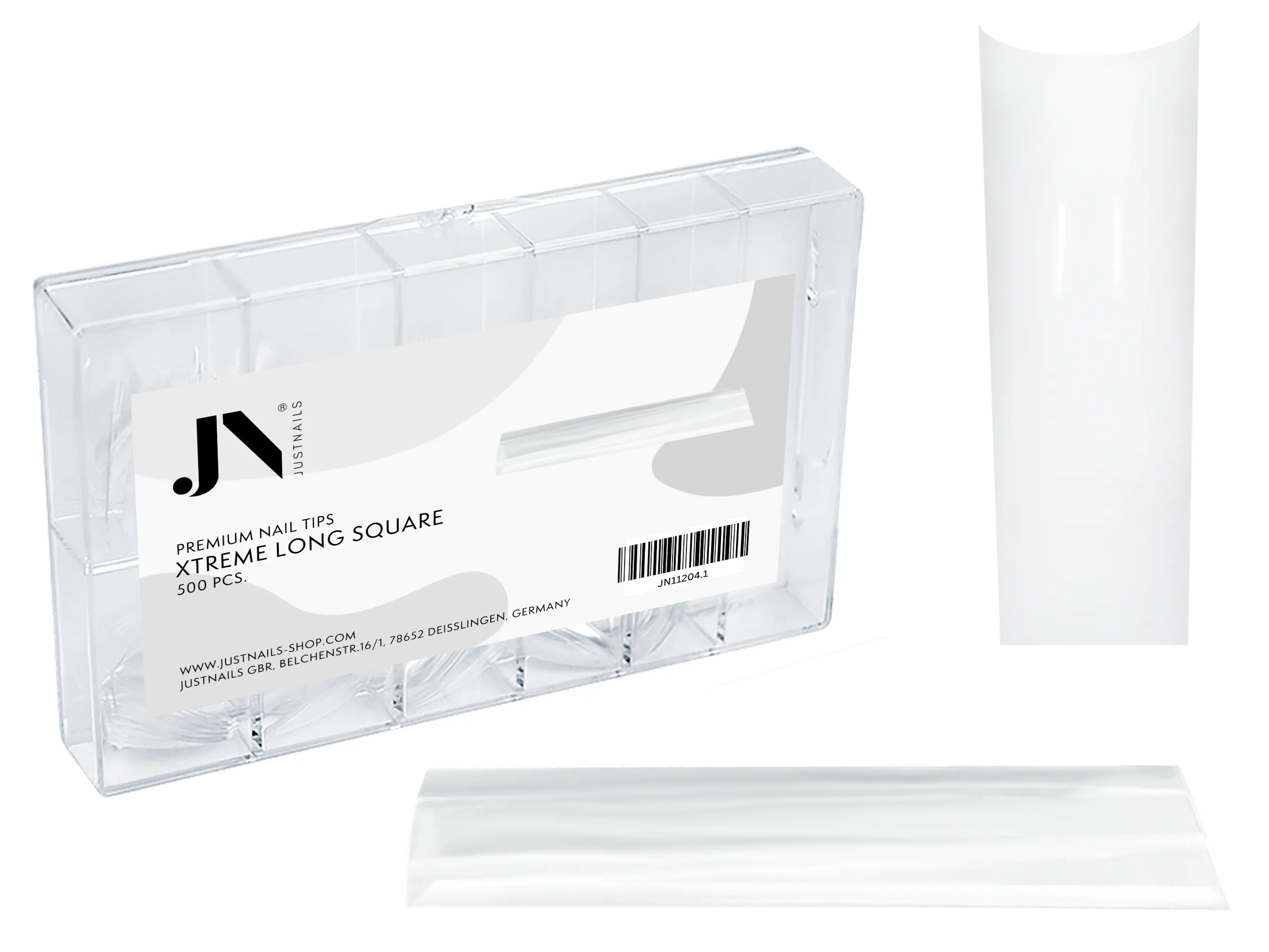JUSTNAILS 500 Tips Xtreme long Square Form