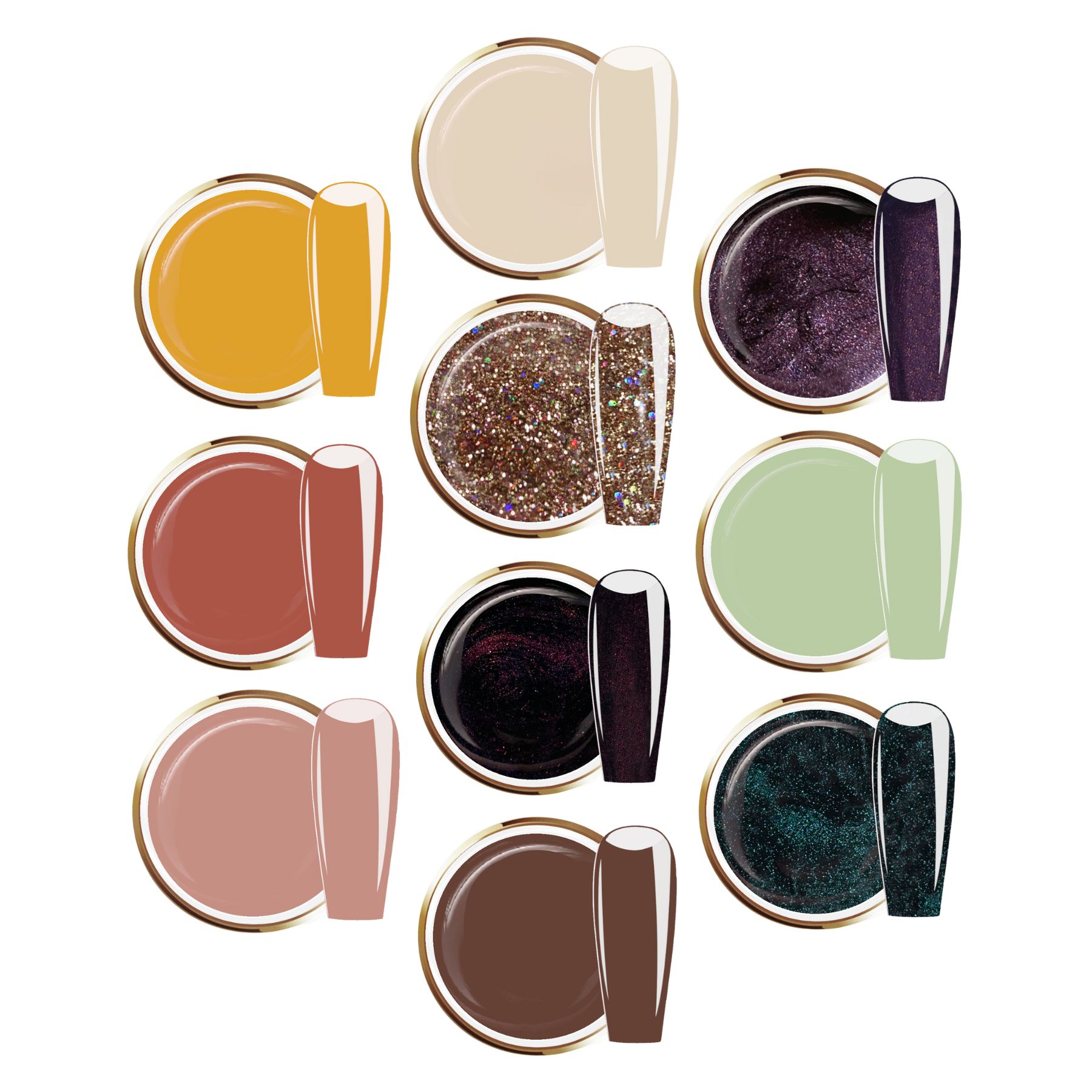 JUSTNAILS Farbgel AUTUMN GLOW SET- LIMITED