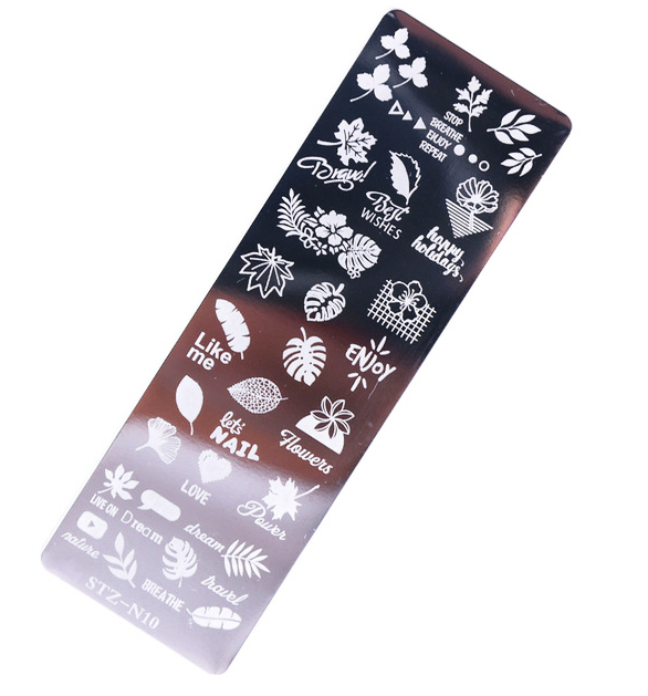 JUSTNAILS Stamping Platte - Leaves 02