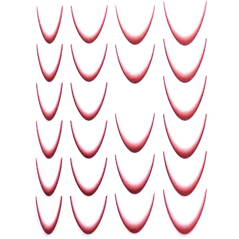 JUSTNAILS Sticker French Smile Line red