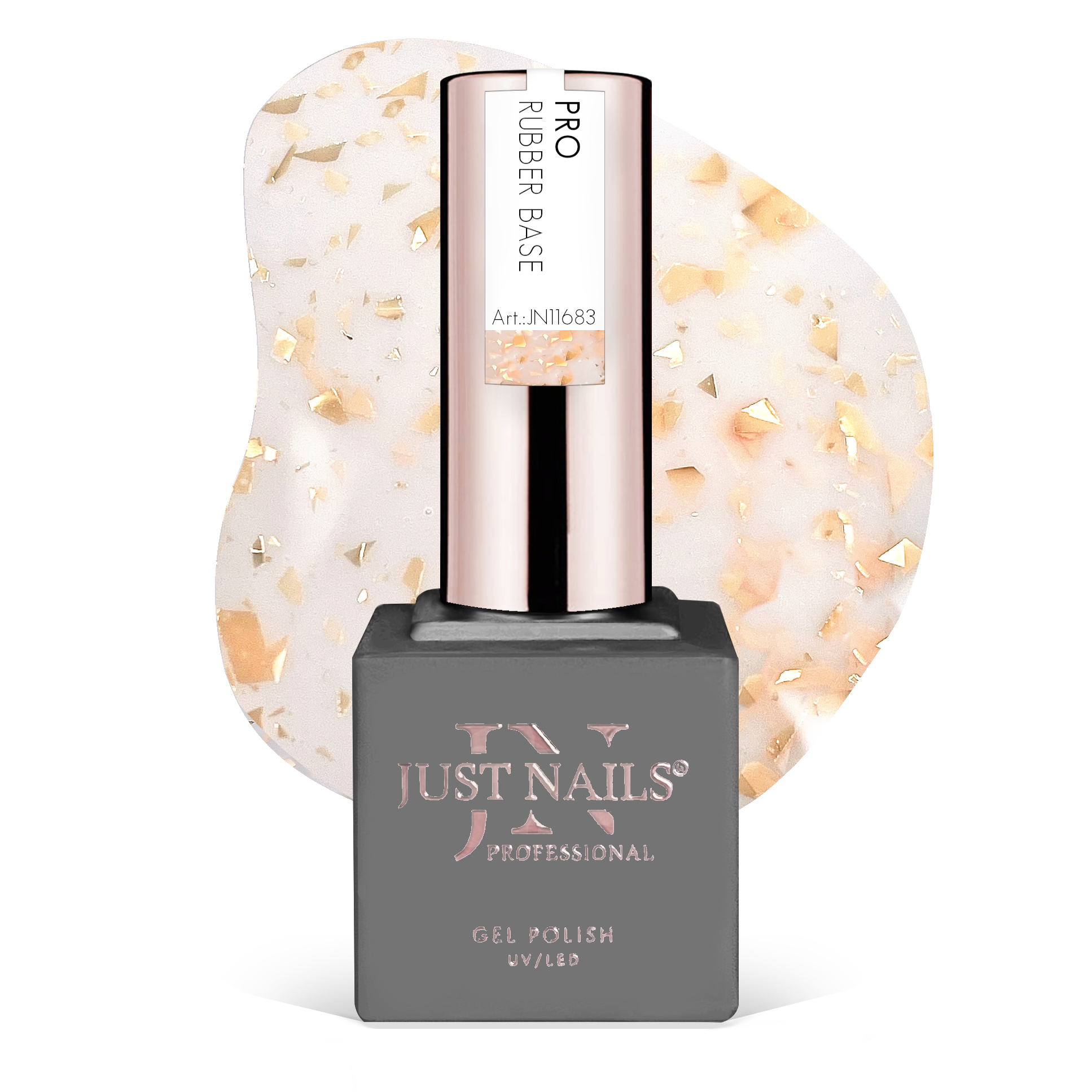 JUSTNAILS Pro Rubber BASE Fairy Crush - 10 - Hybrid Soak-off