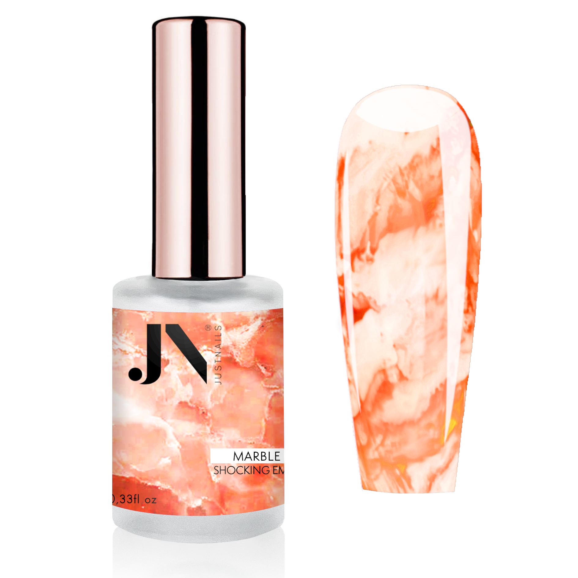 JUSTNAILS Nail Marble INK Color - Shocking Ember
