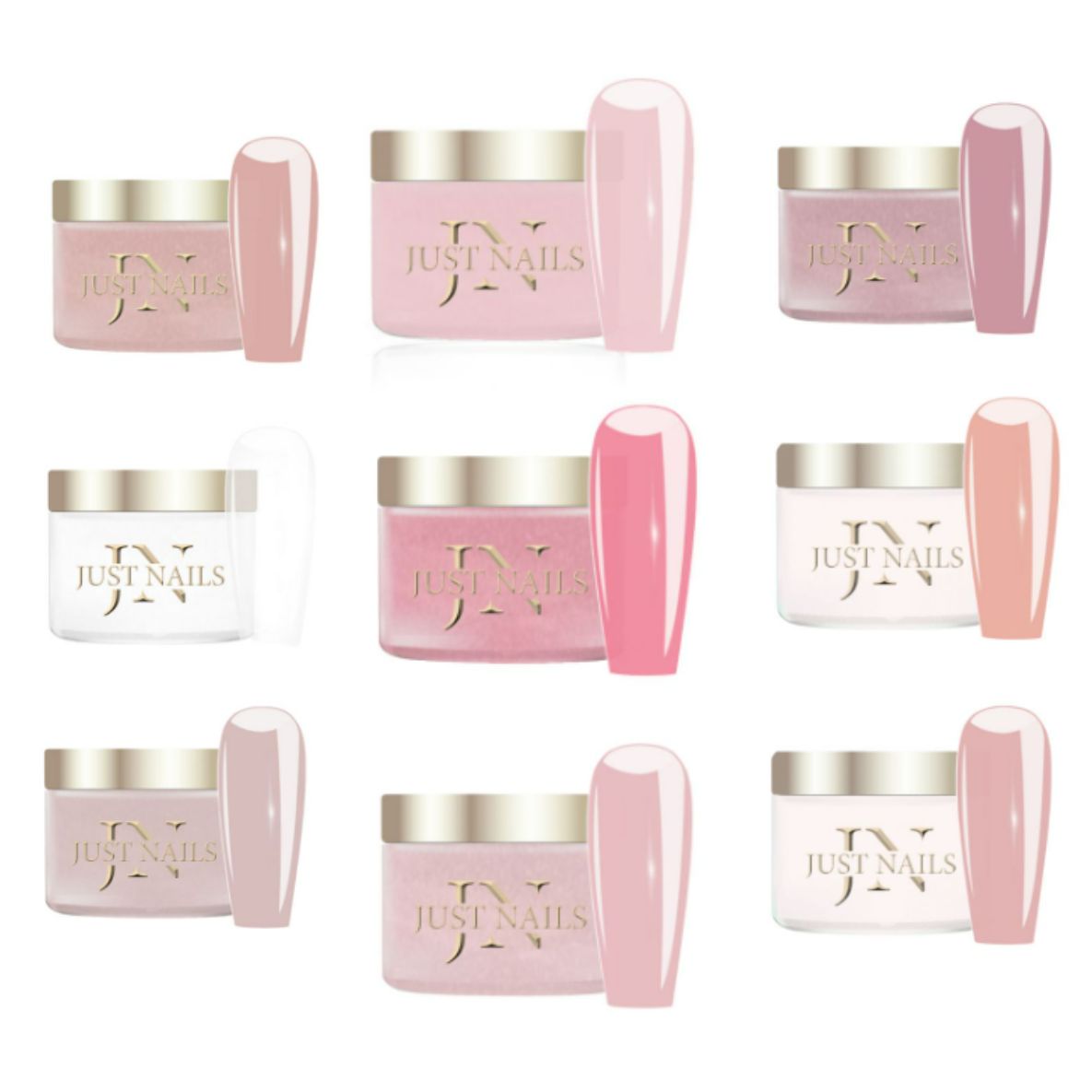 JUSTNAILS Premium Acryl Powder NUDE SET - 01