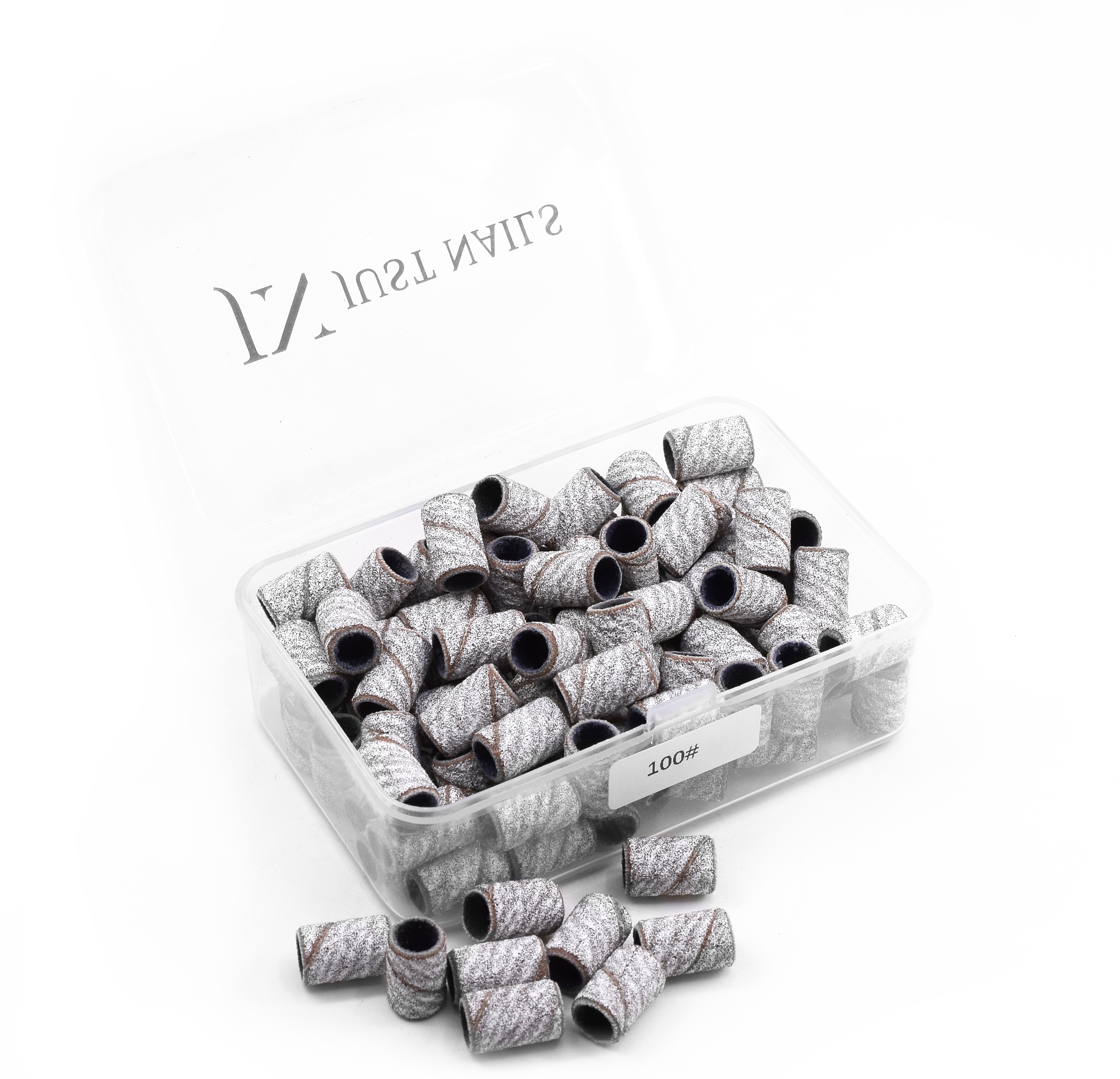 JUSTNAILS Premium Zebra Schleifkappen in Box 100 Stk.