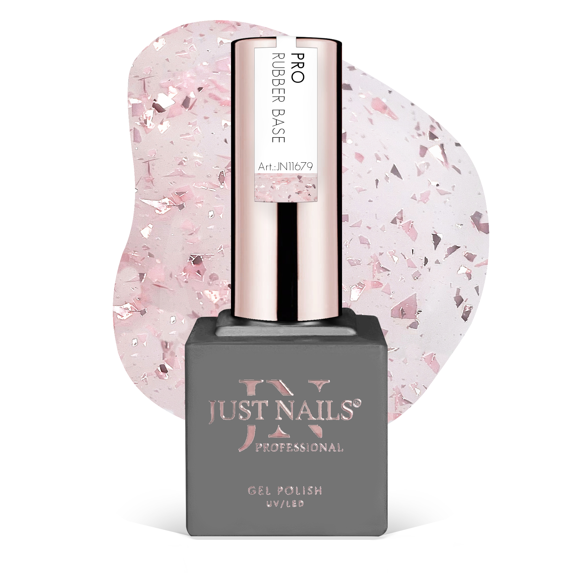 JUSTNAILS Pro Rubber BASE Fairy Crush - 06 - Hybrid Soak-off 15ml