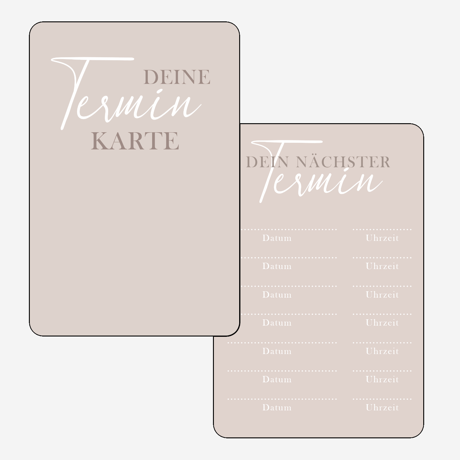 Terminkarten Kosmetik Nageldesign