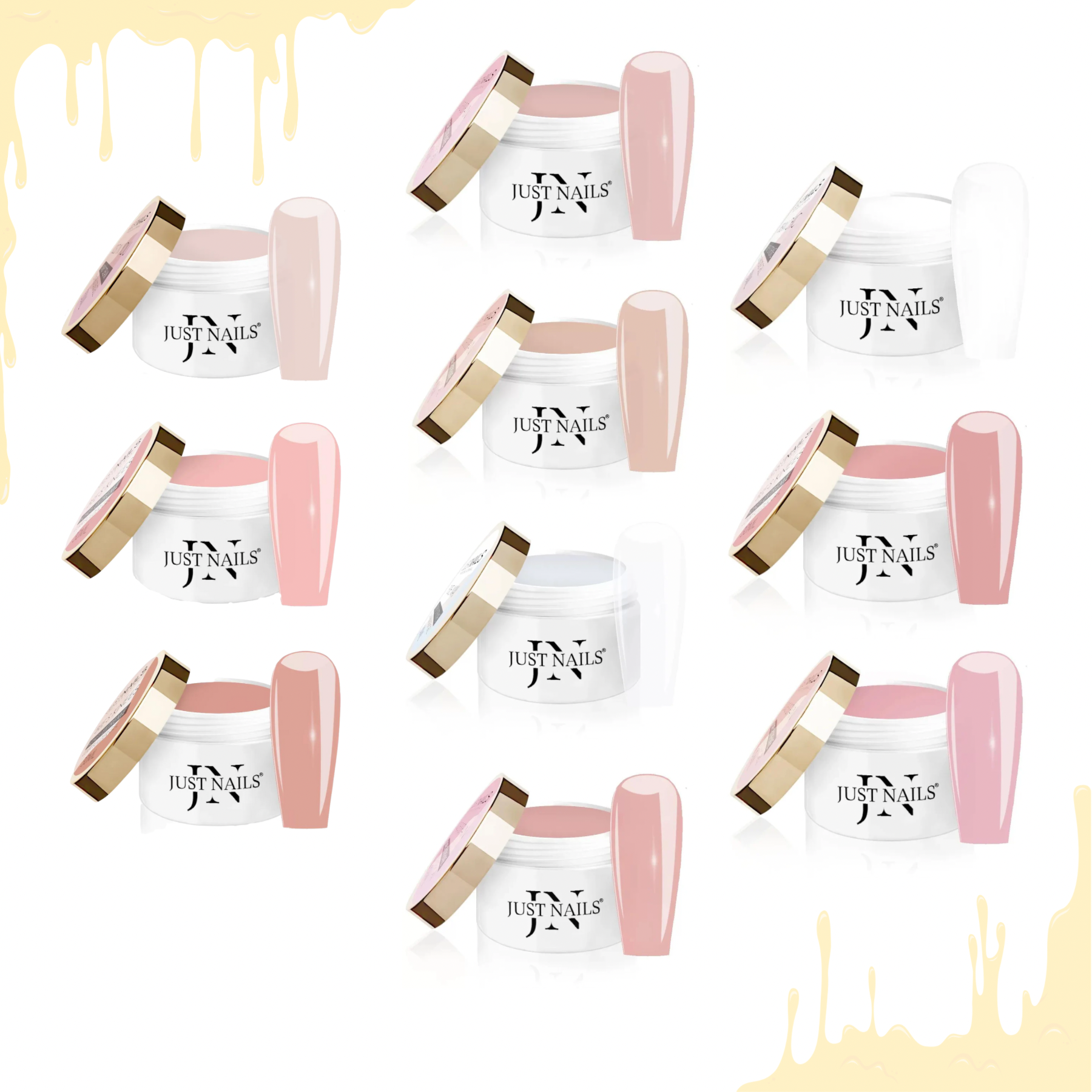 JUSTNAILS PRO Honey 5ml CREAM & EXTREME Builder Set