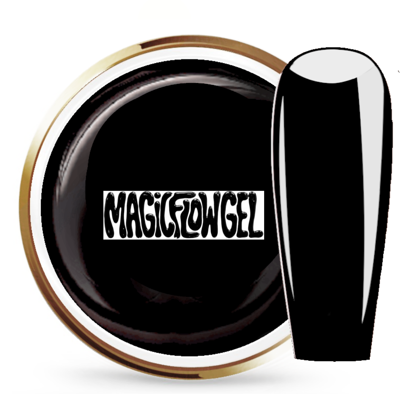  JUSTNAILS Nailartgel MAGIC FLOW Color - BLACK
