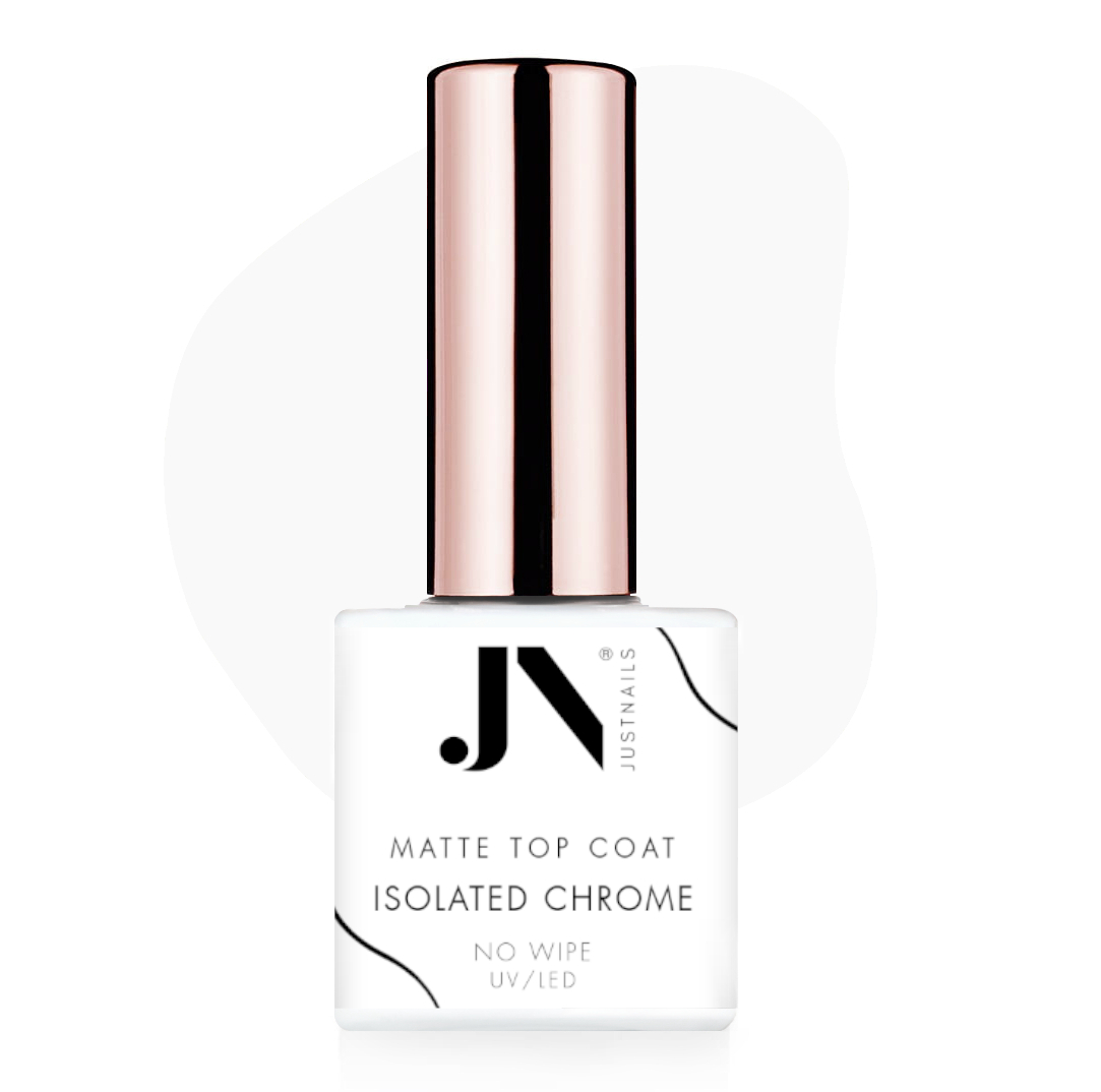 JUSTNAILS No Wipe Finish Gel - Isolated Chrome