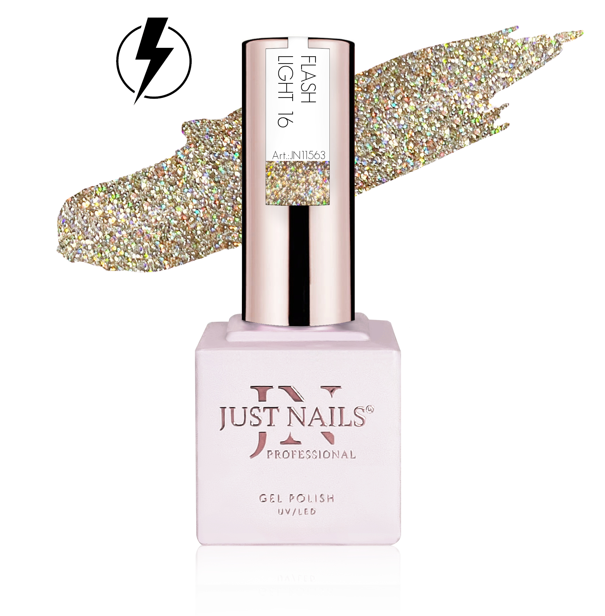 JUSTNAILS Gel Polish Color - Flash Light 16 - Soak-off