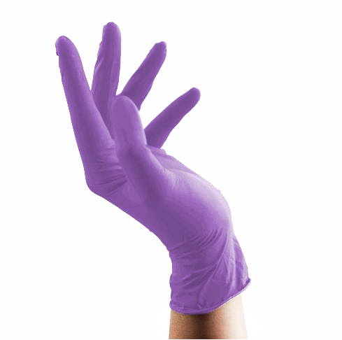 JUSTNAILS Premium Nitril Handschuhe violett - 100 Stück ABVERKAUF