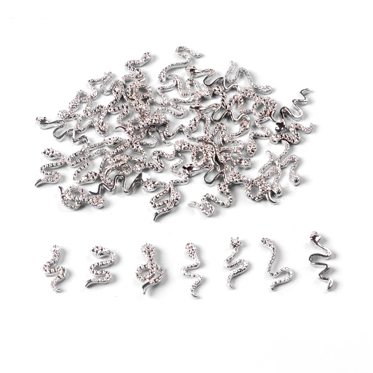  JUSTNAILS Charms Mix Snake silver 06 50pcs 
