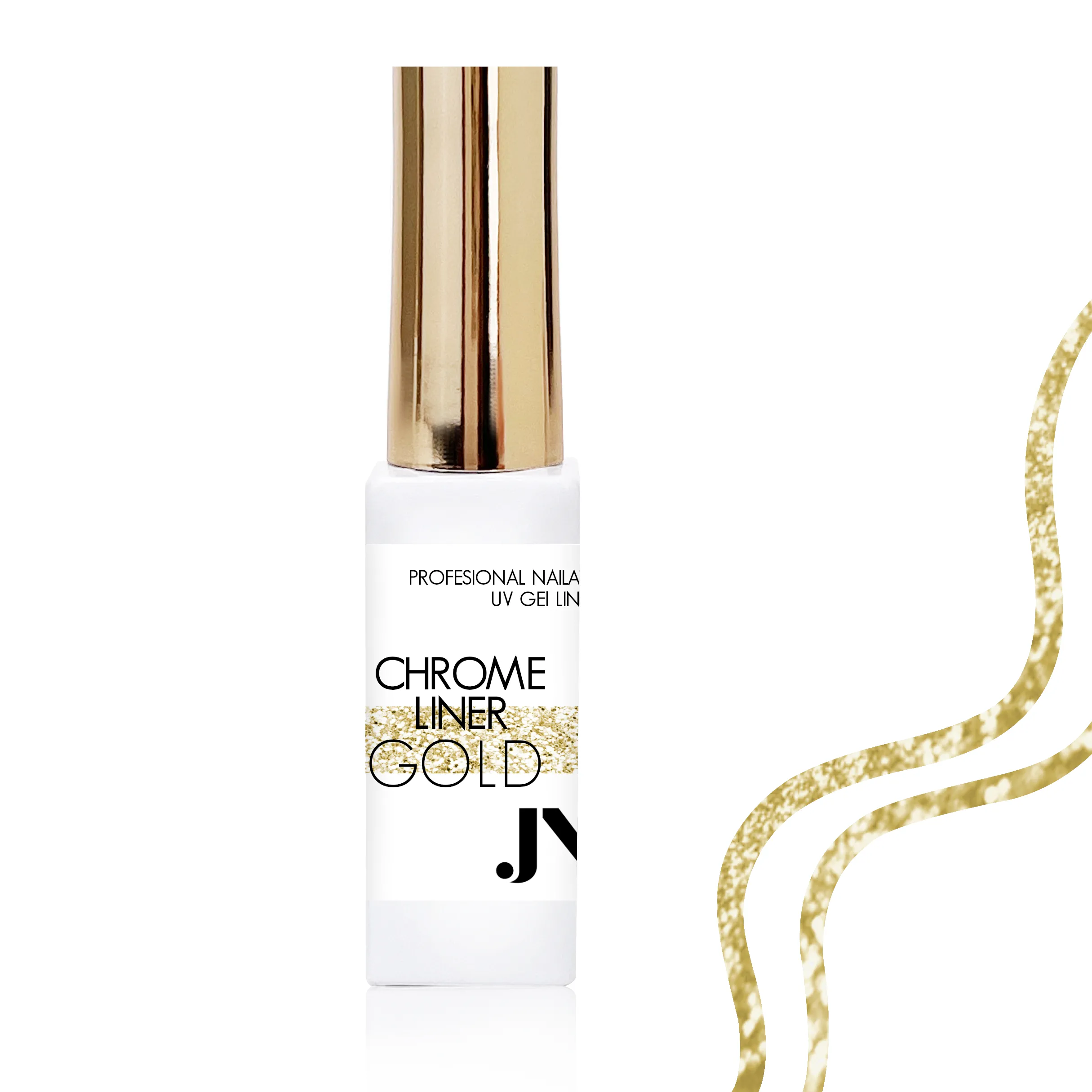 JUSTNAILS Nailart Liner Gel - Chrome Gold