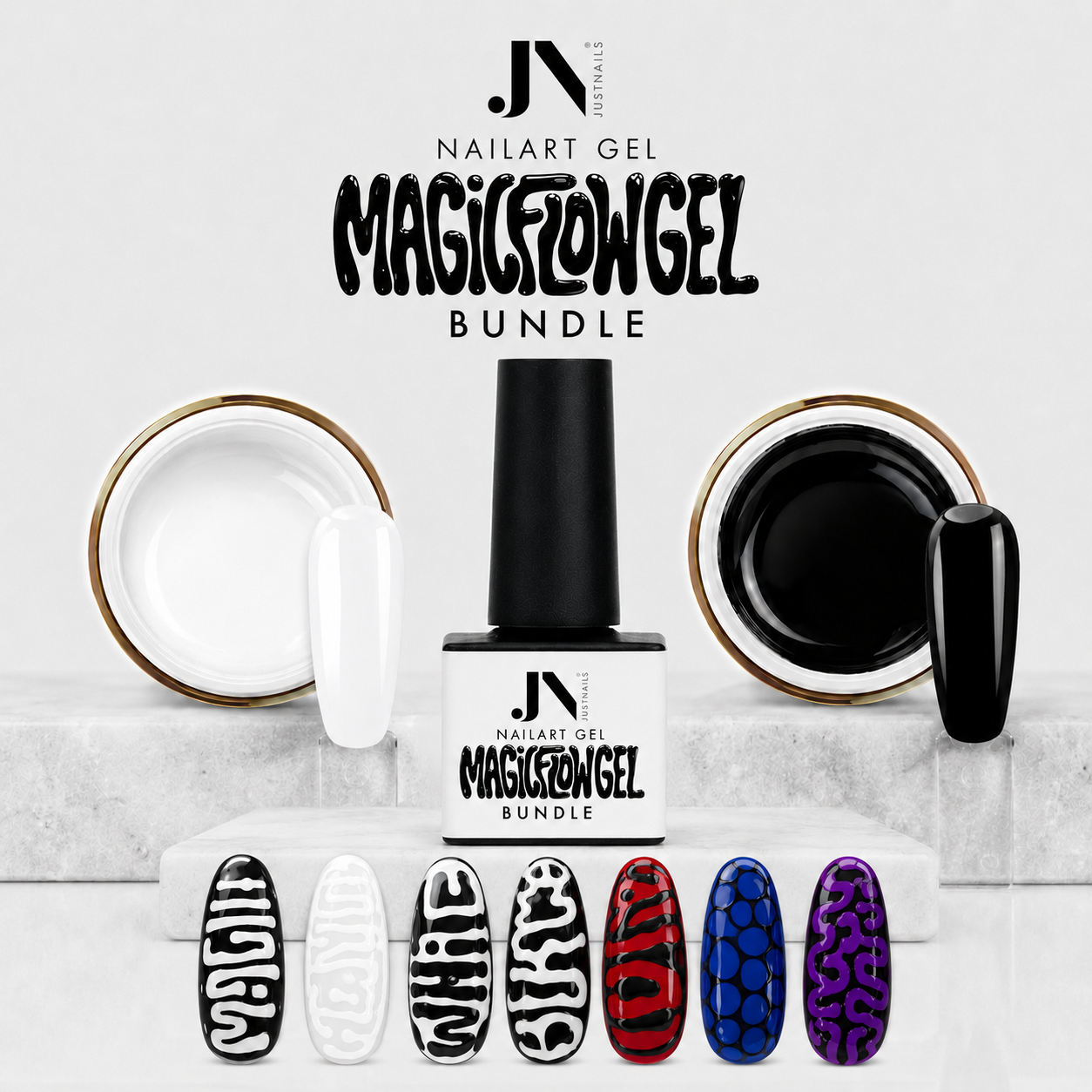  JUSTNAILS Nailartgel MAGIC FLOW - BUNDLE