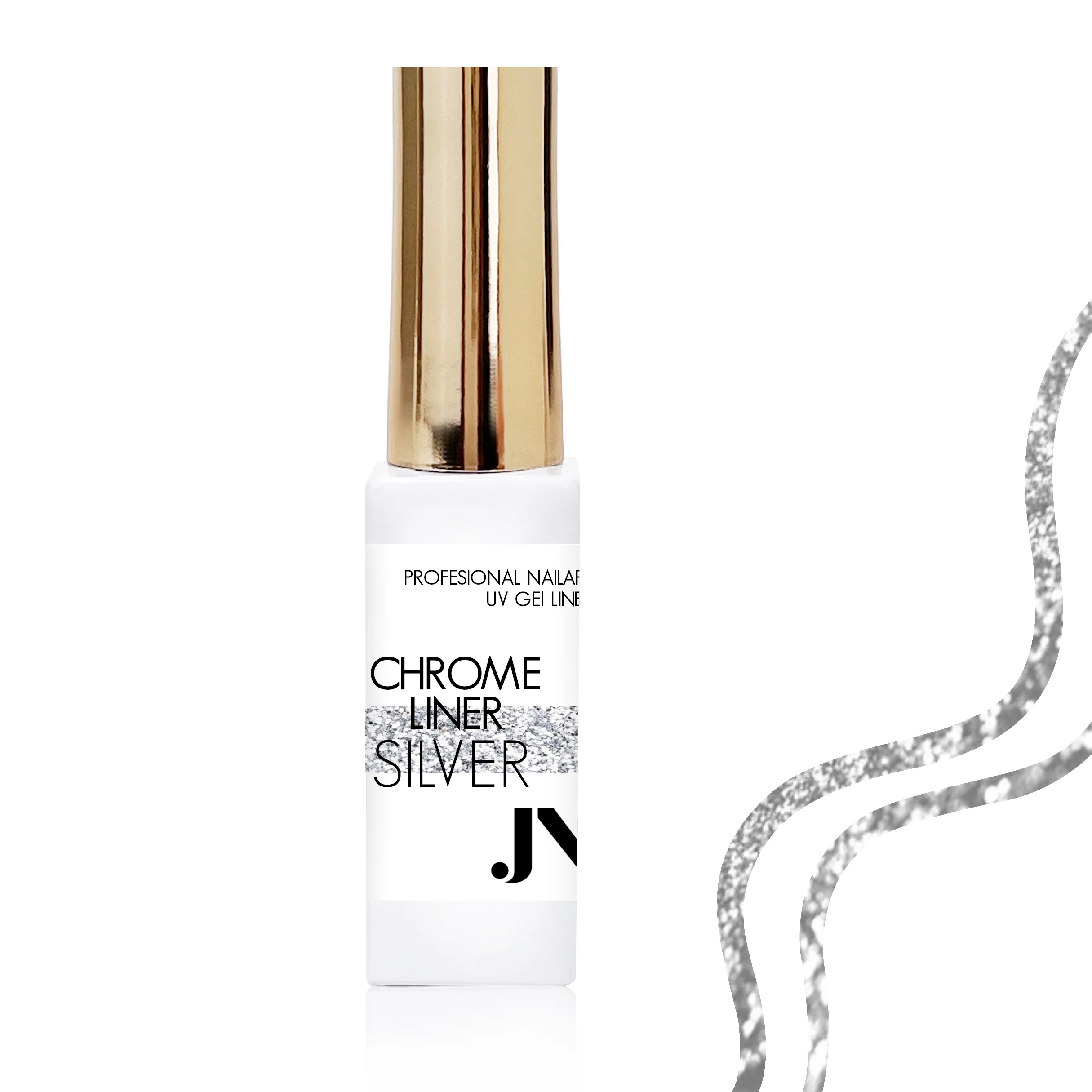 JUSTNAILS Nailart Liner Gel - Chrome Silver