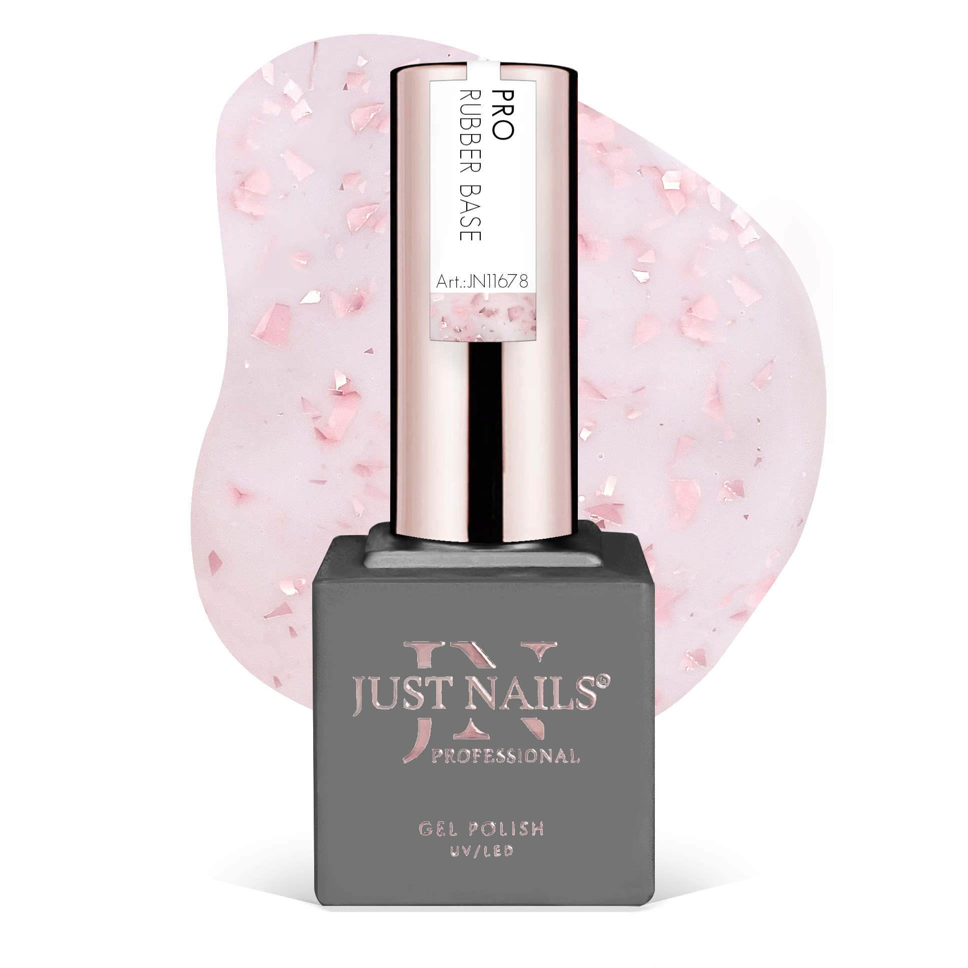 JUSTNAILS Pro Rubber BASE Fairy Crush - 05 - Hybrid Soak-off
