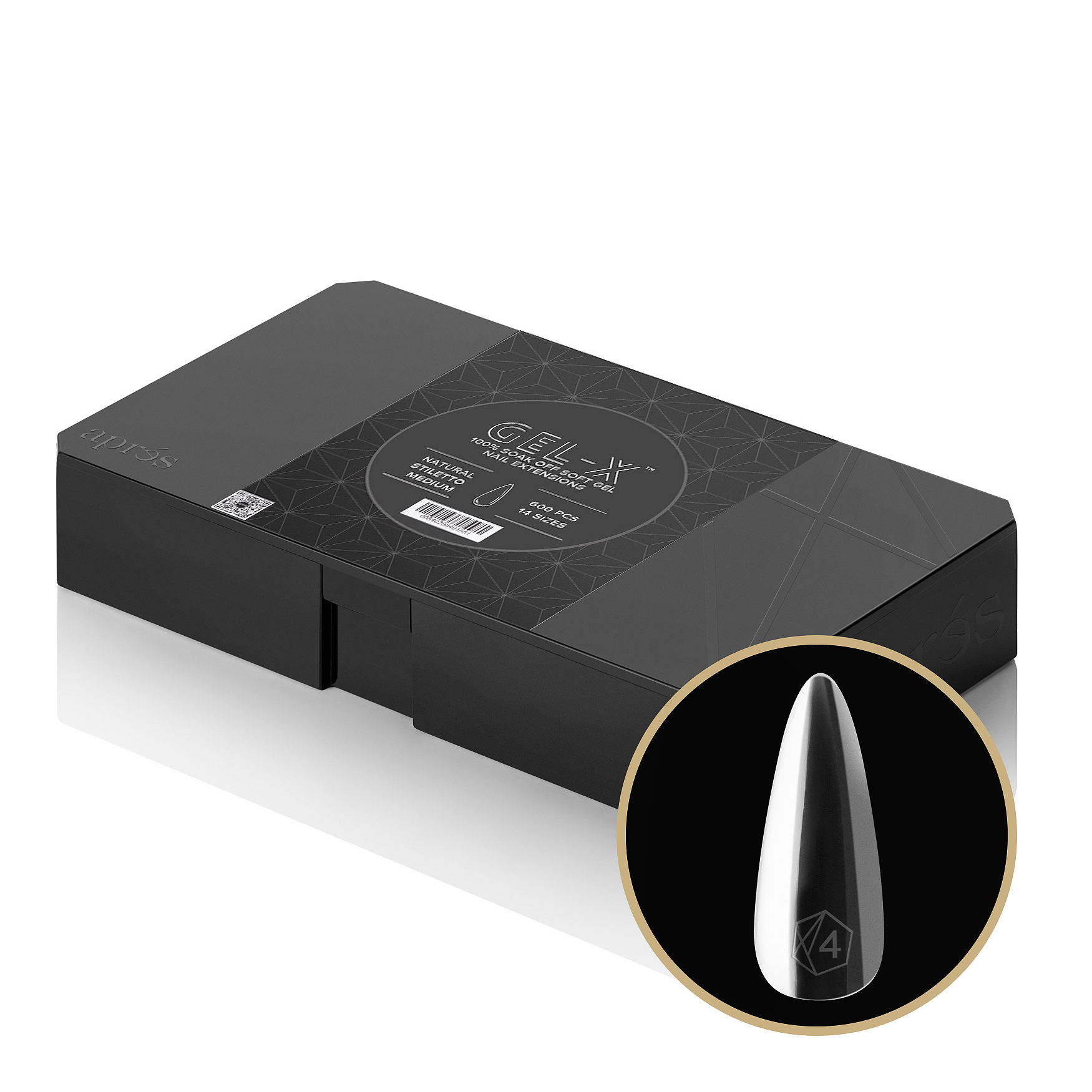 Gel-X® Tips Box 600pcs - Stiletto Medium