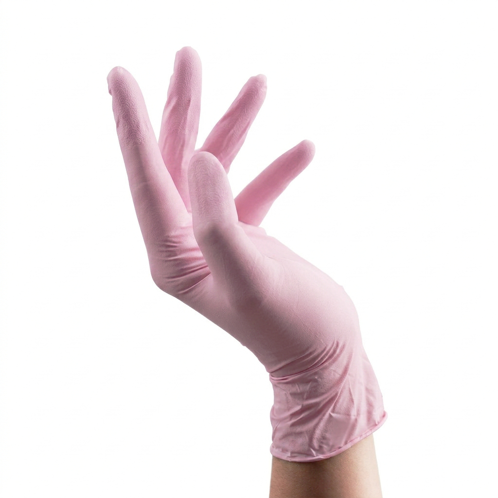 JUSTNAILS Premium Nitril Handschuhe rosa - 100 Stück