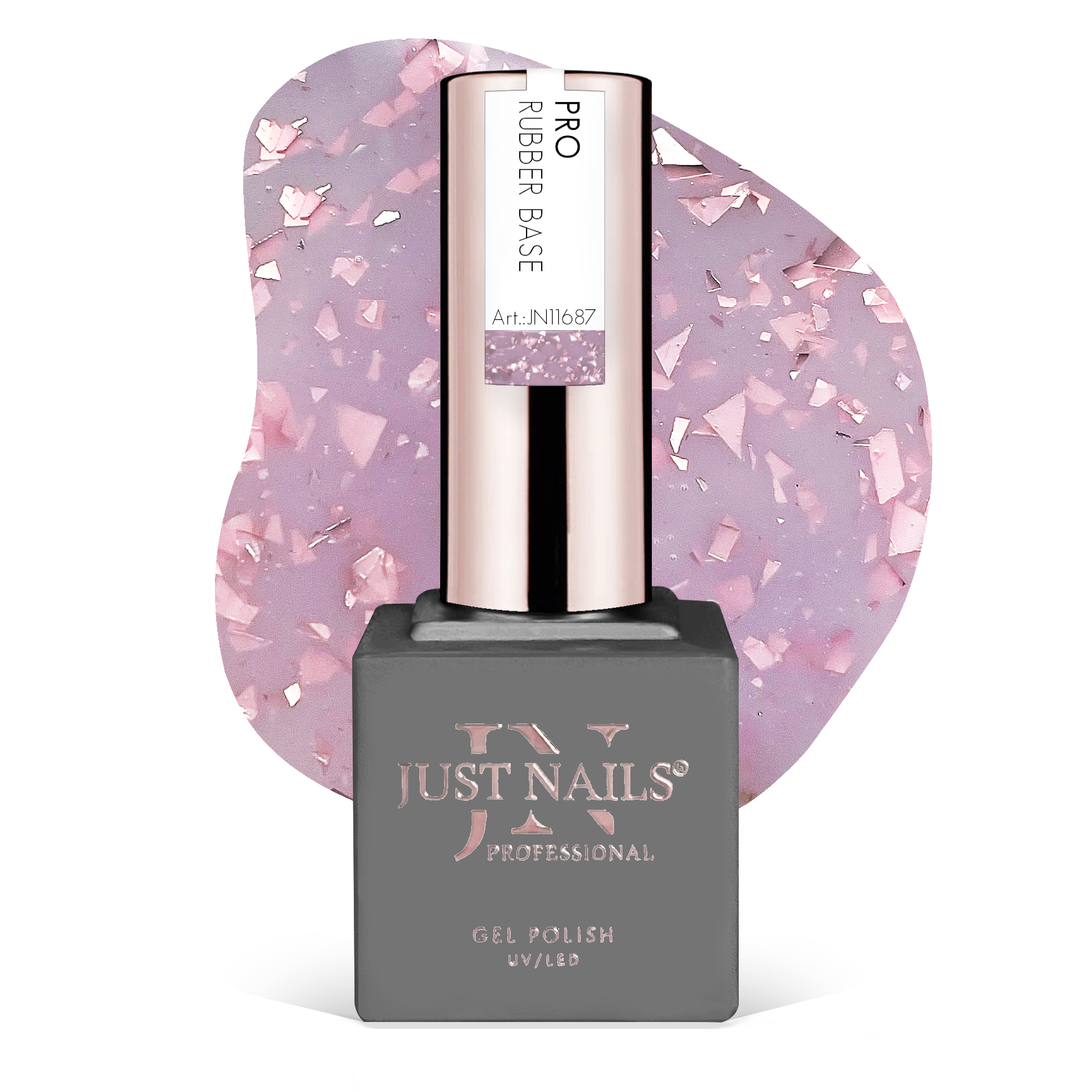 JUSTNAILS Pro Rubber BASE Fairy Crush - 14 - Hybrid Soak-off
